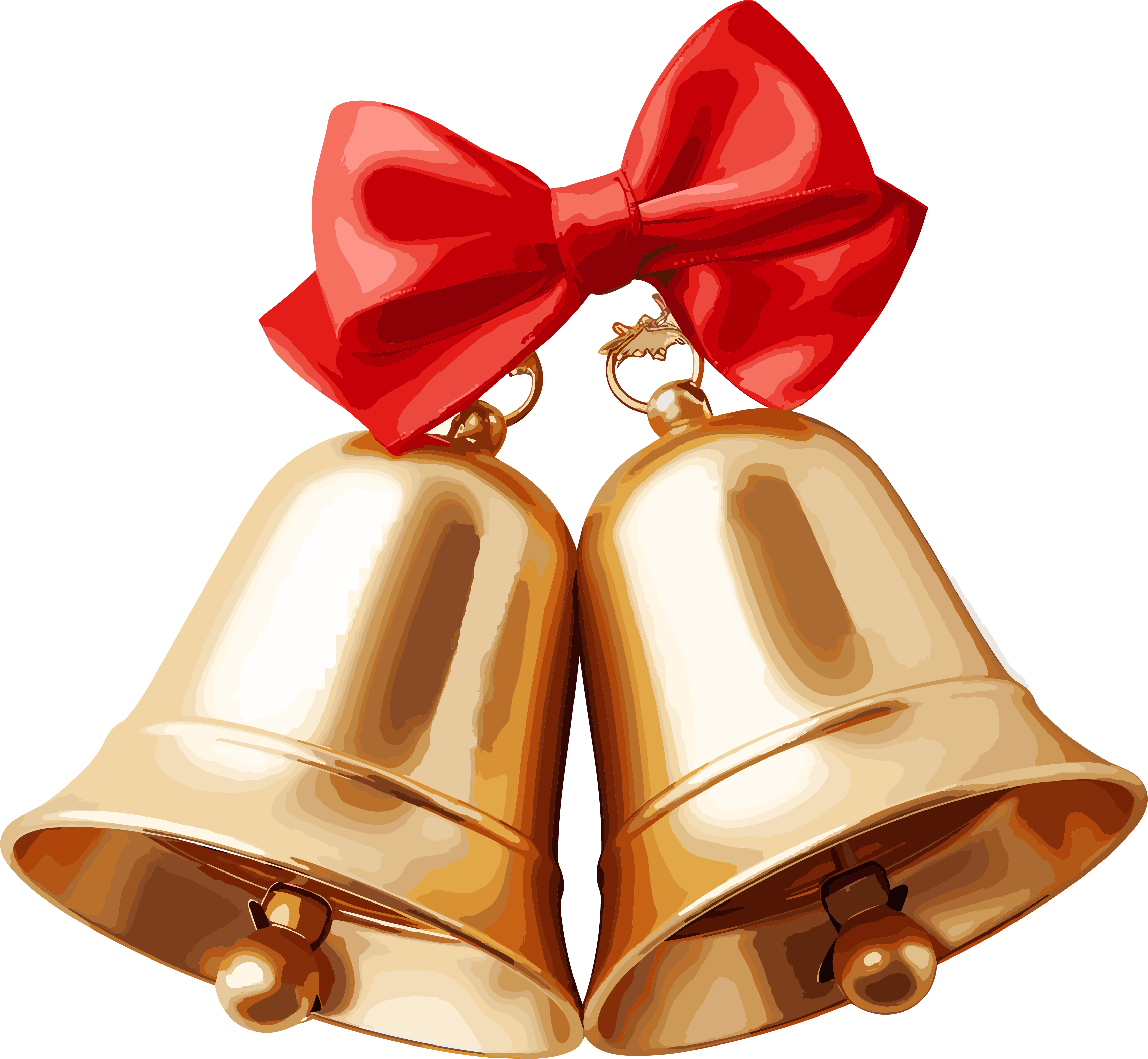 Creative design of red bow Christmas bell illustration