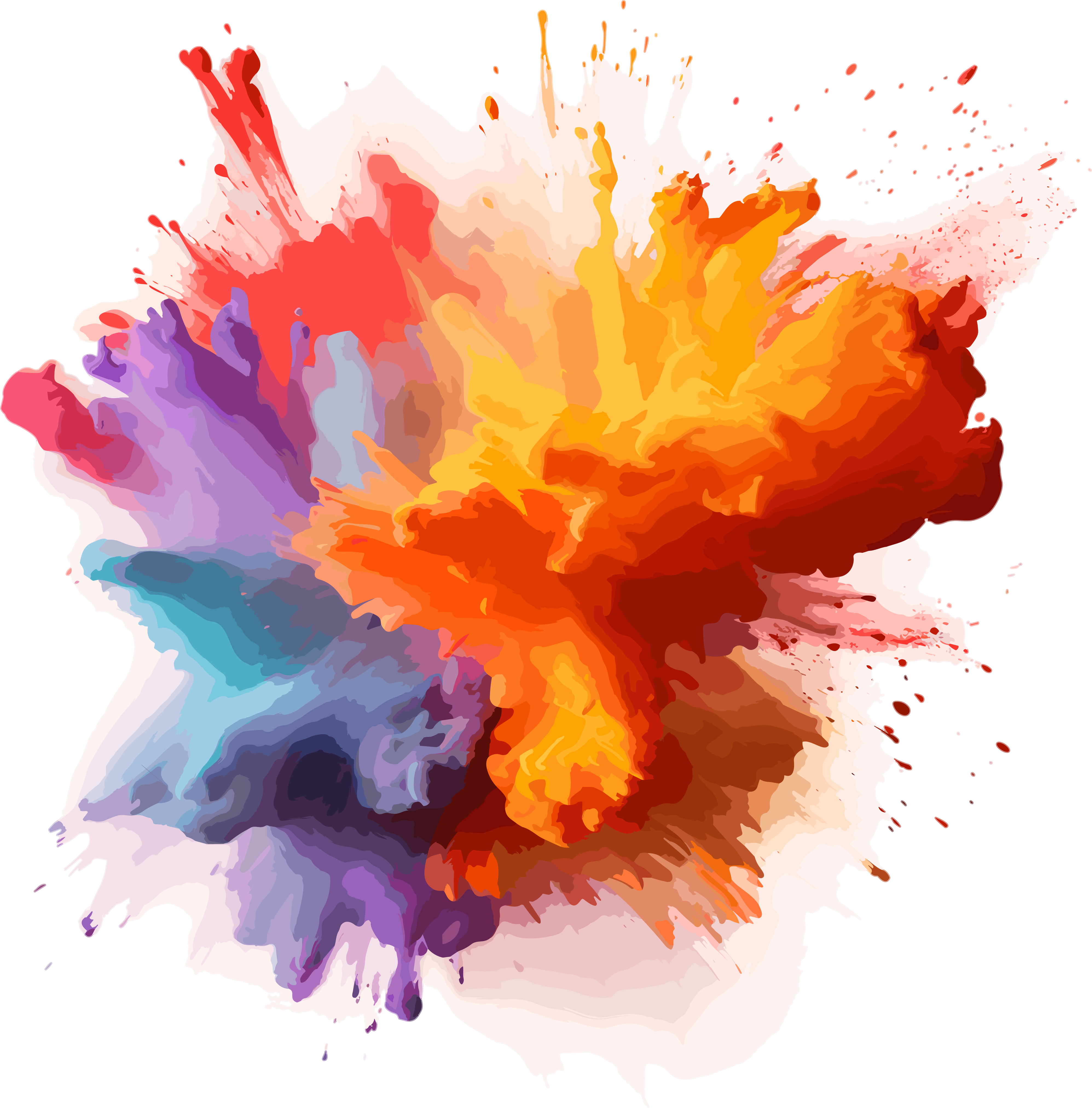 Colorful transparent background spray paint material