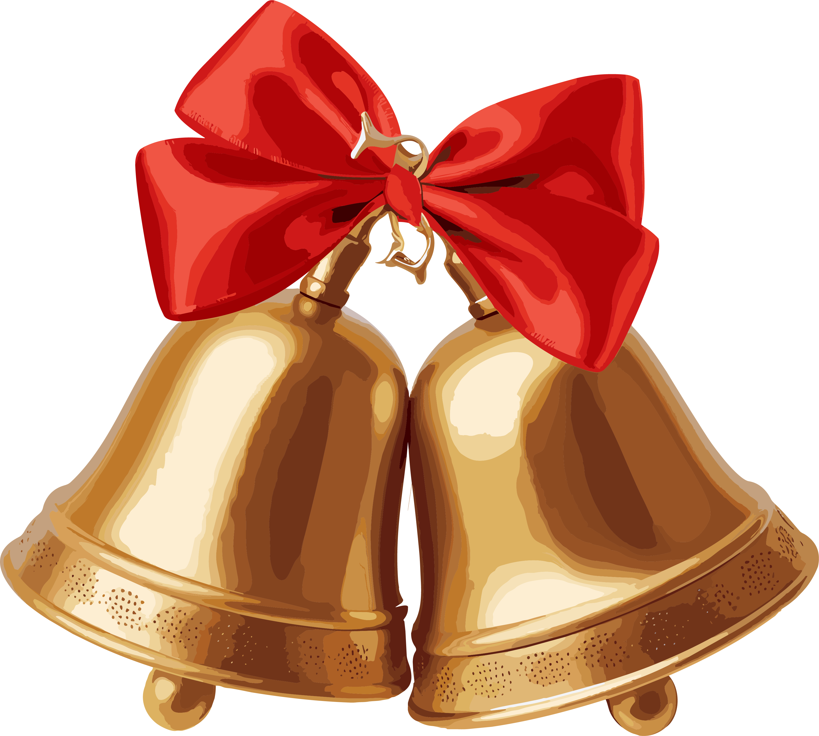 Commercially usable yellow Christmas bell with red bow material