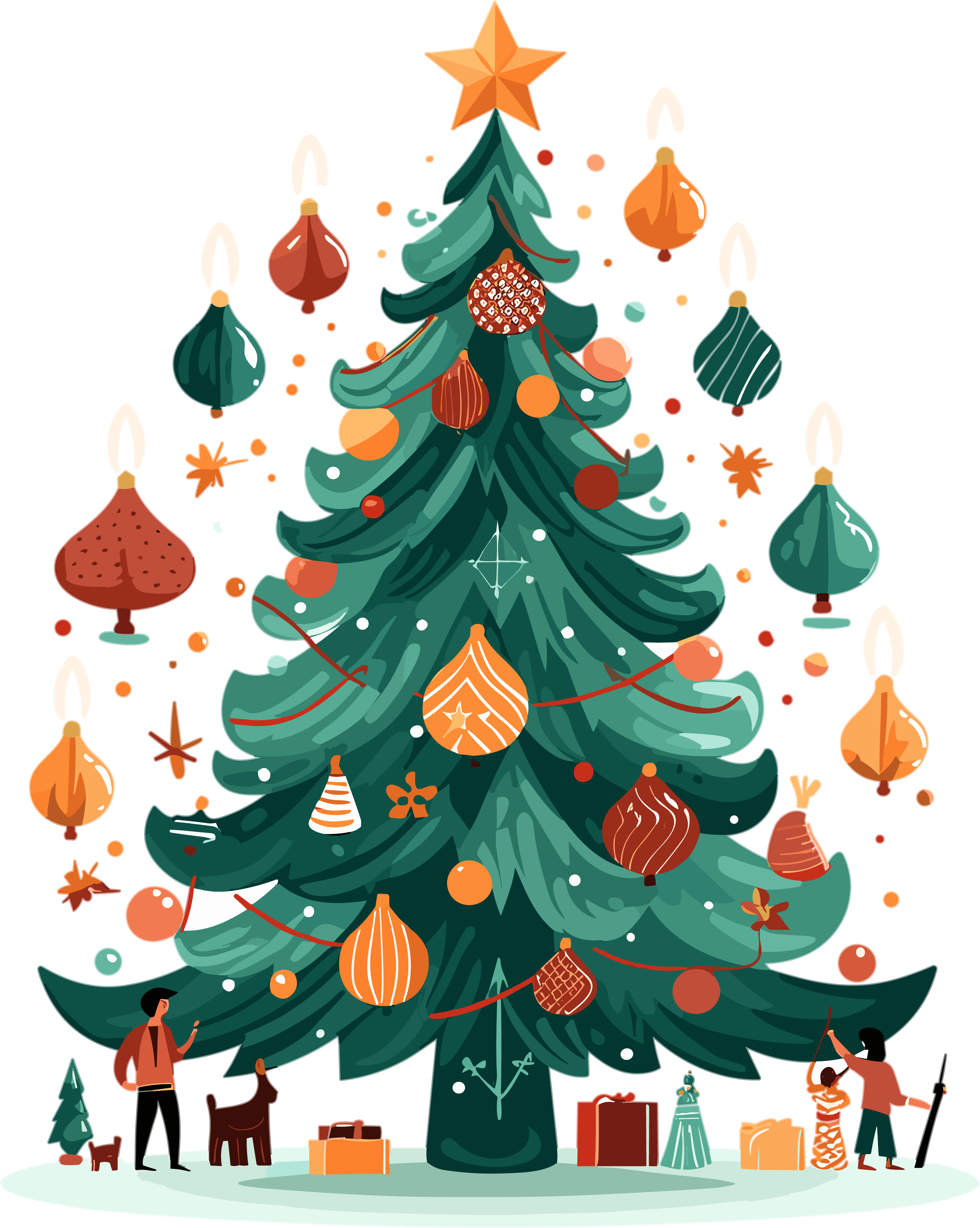 Christmas tree vector illustration