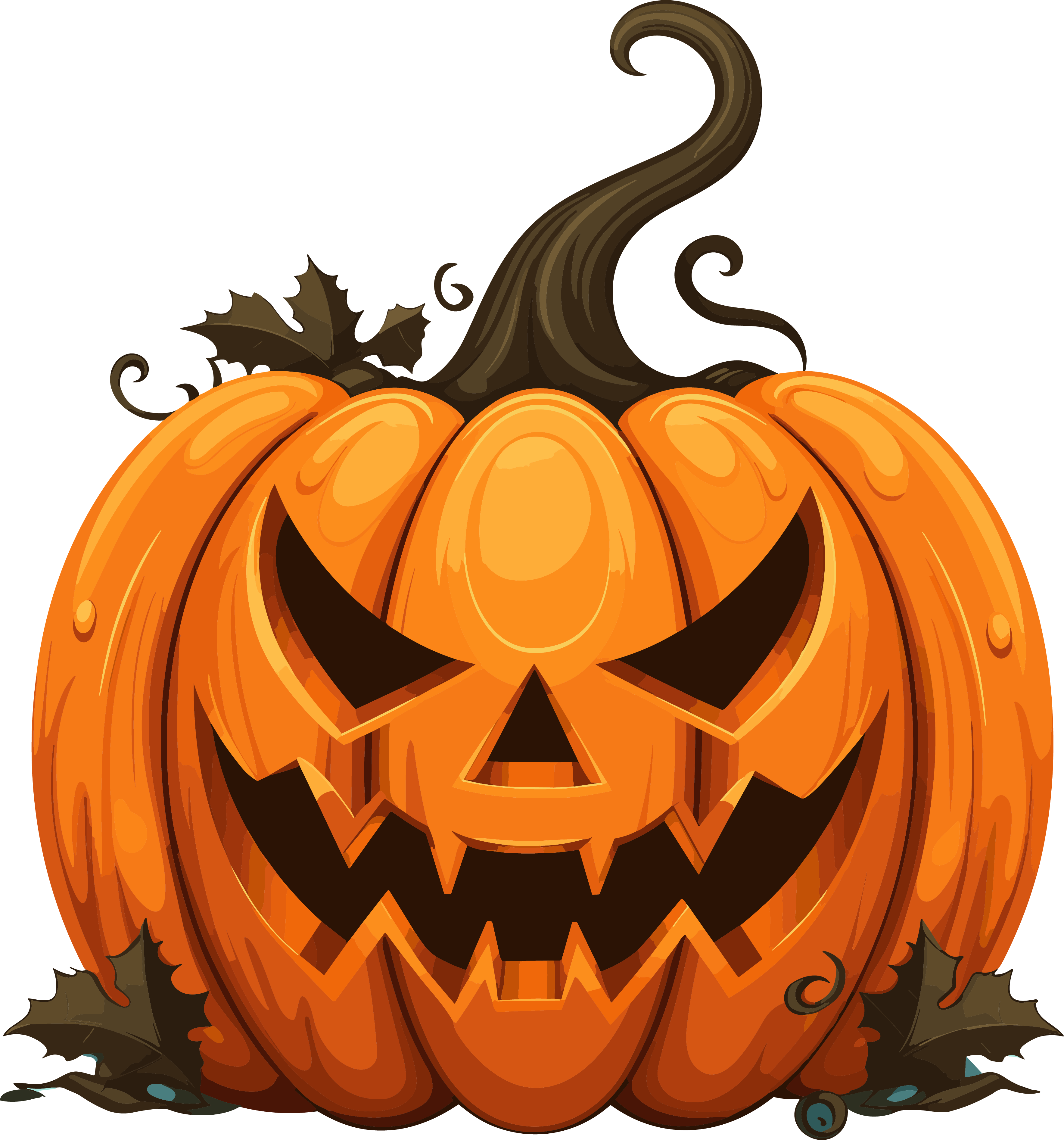 Halloween scary pumpkin illustration
