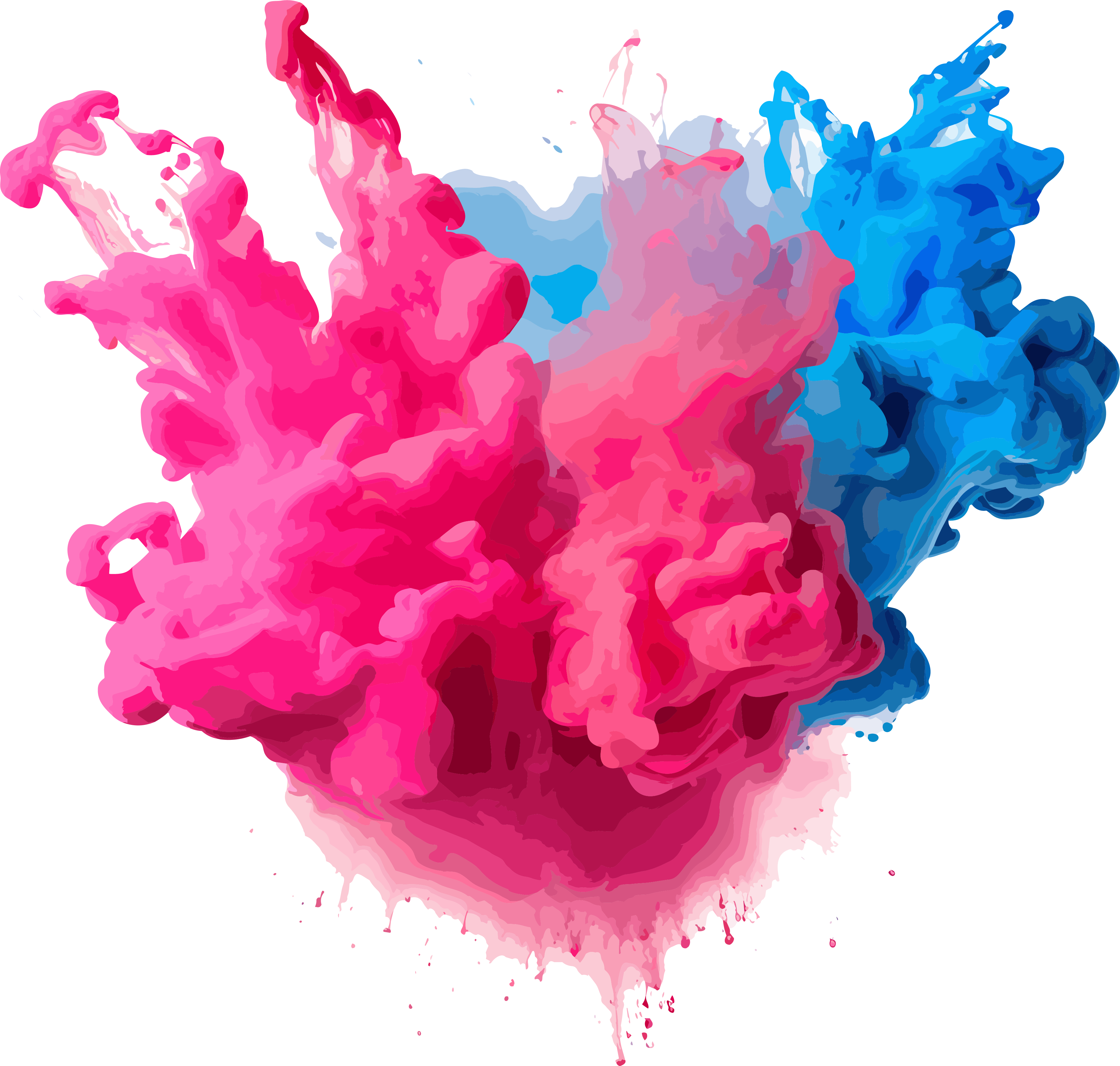 Powder blue ink spray PNG image download