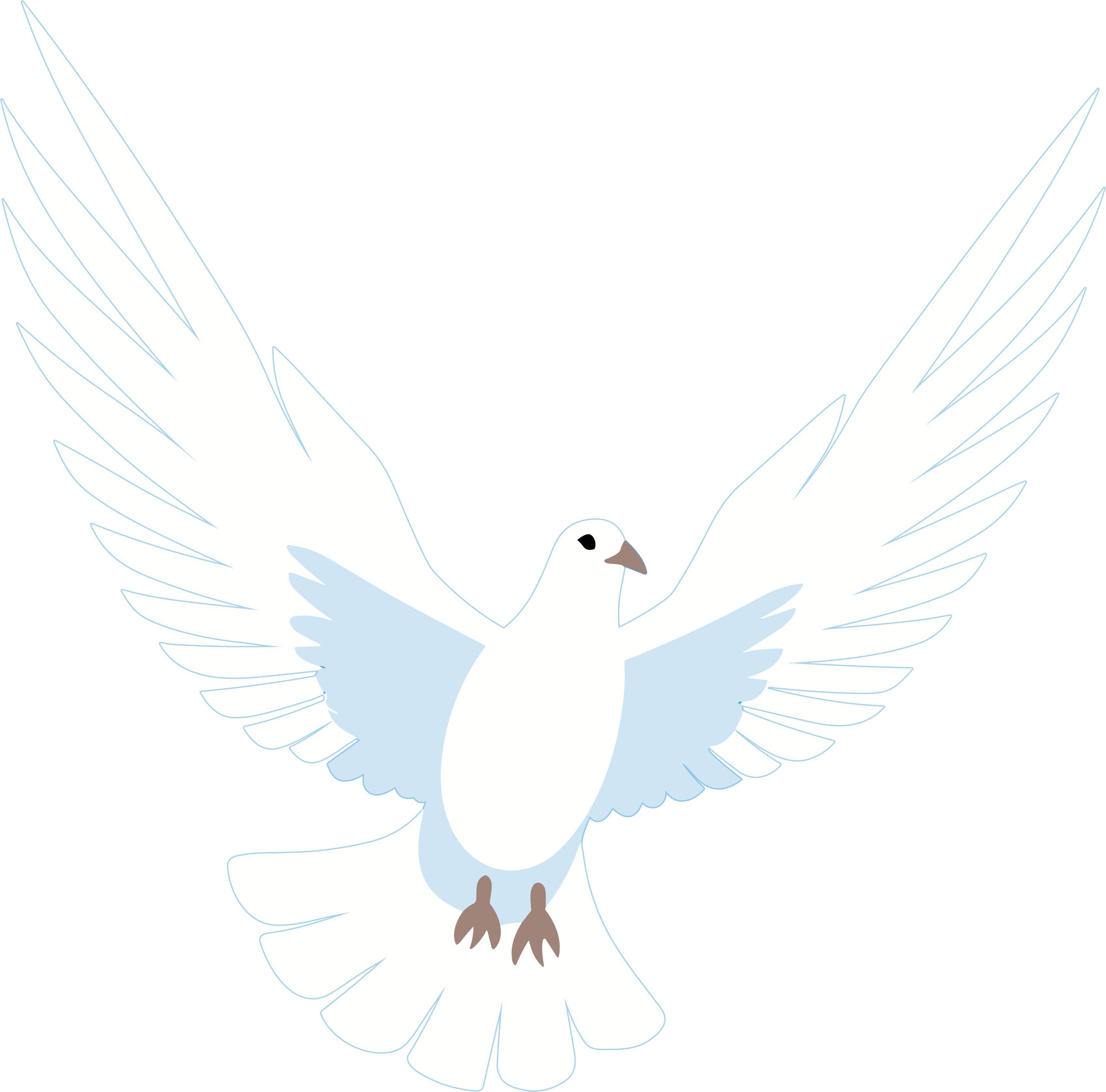 Creative design materials for the peace dove logo