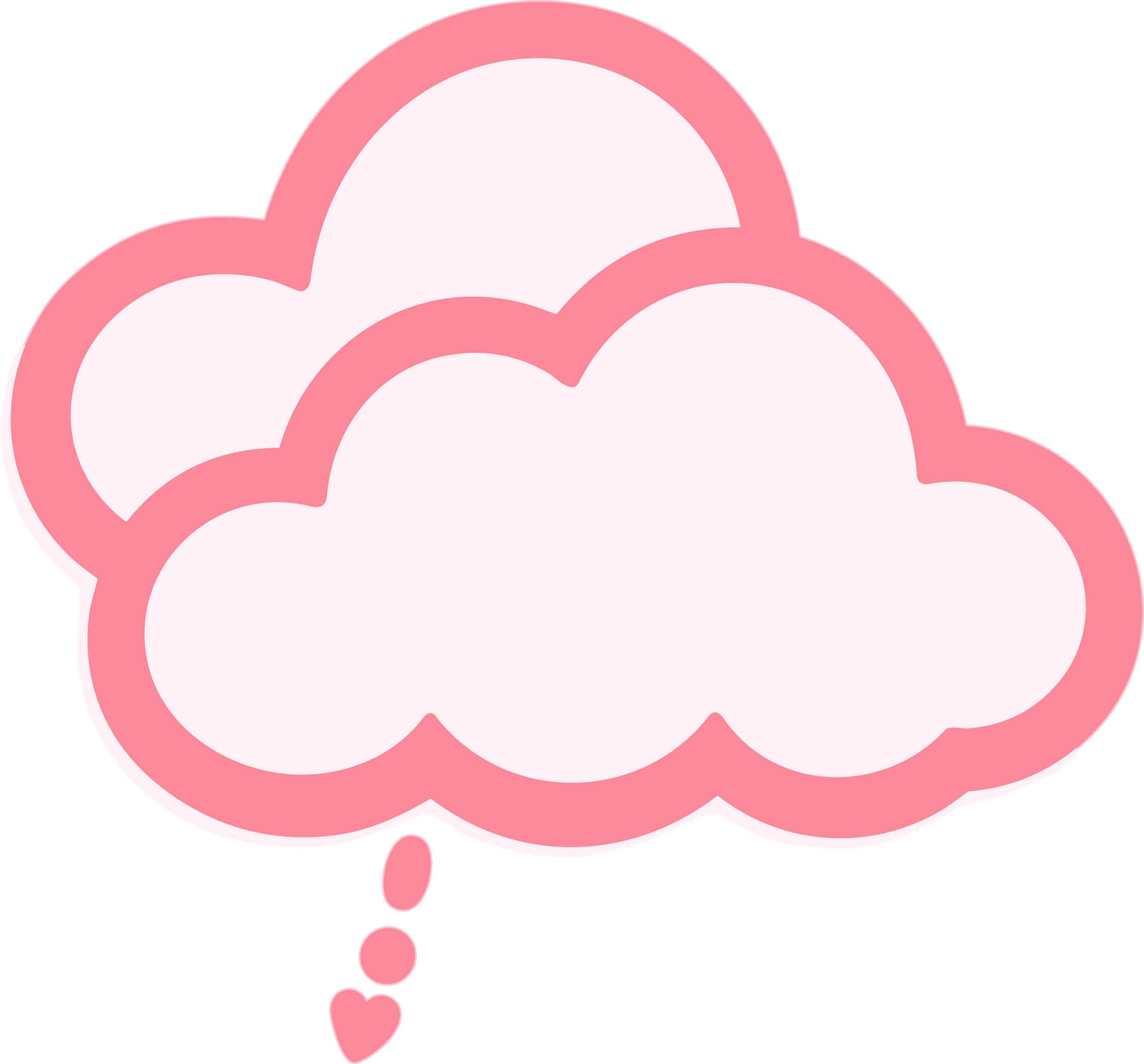 Fresh and cute thought bubble texture material