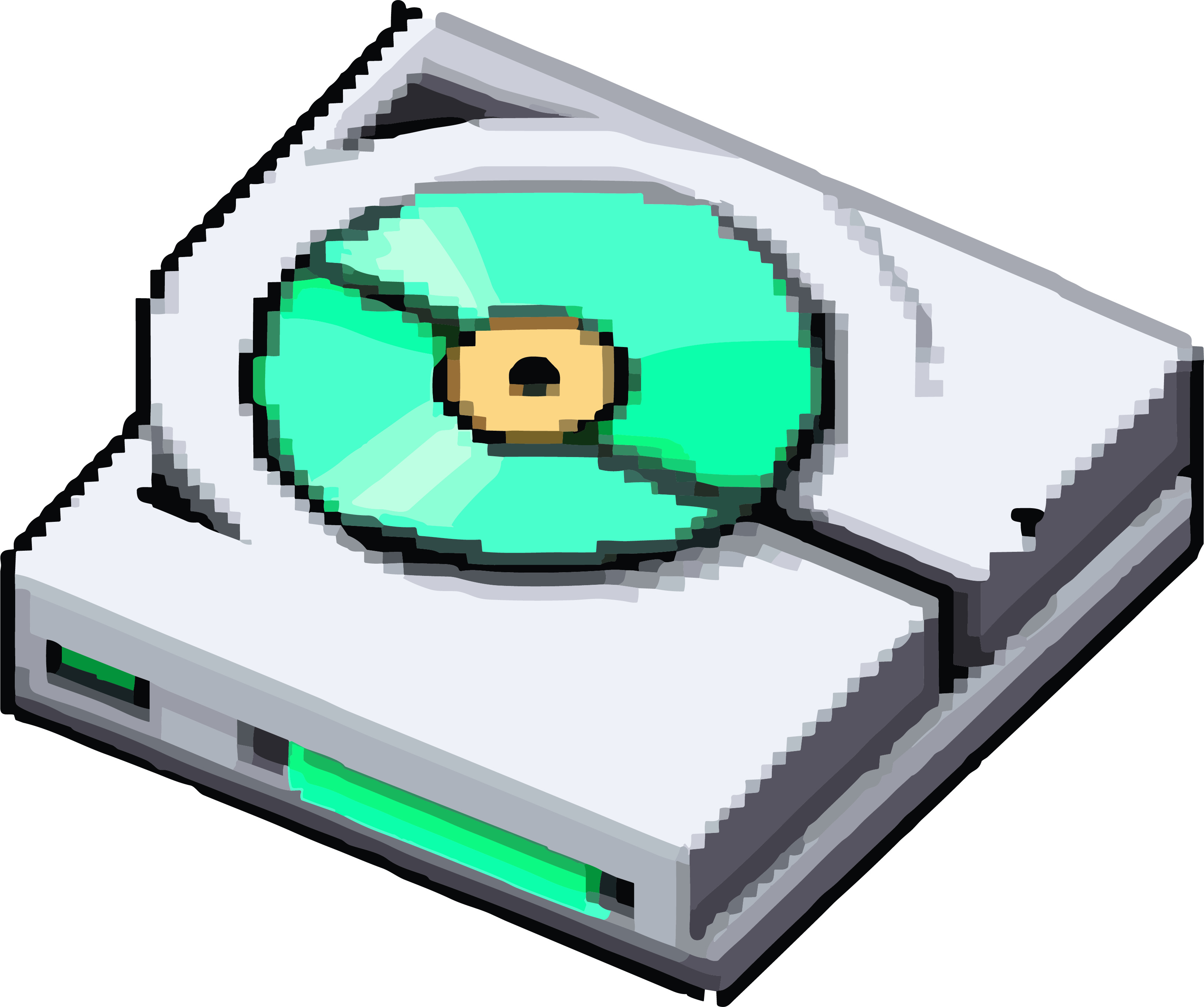 Retro style low pixel computer icons and disk materials