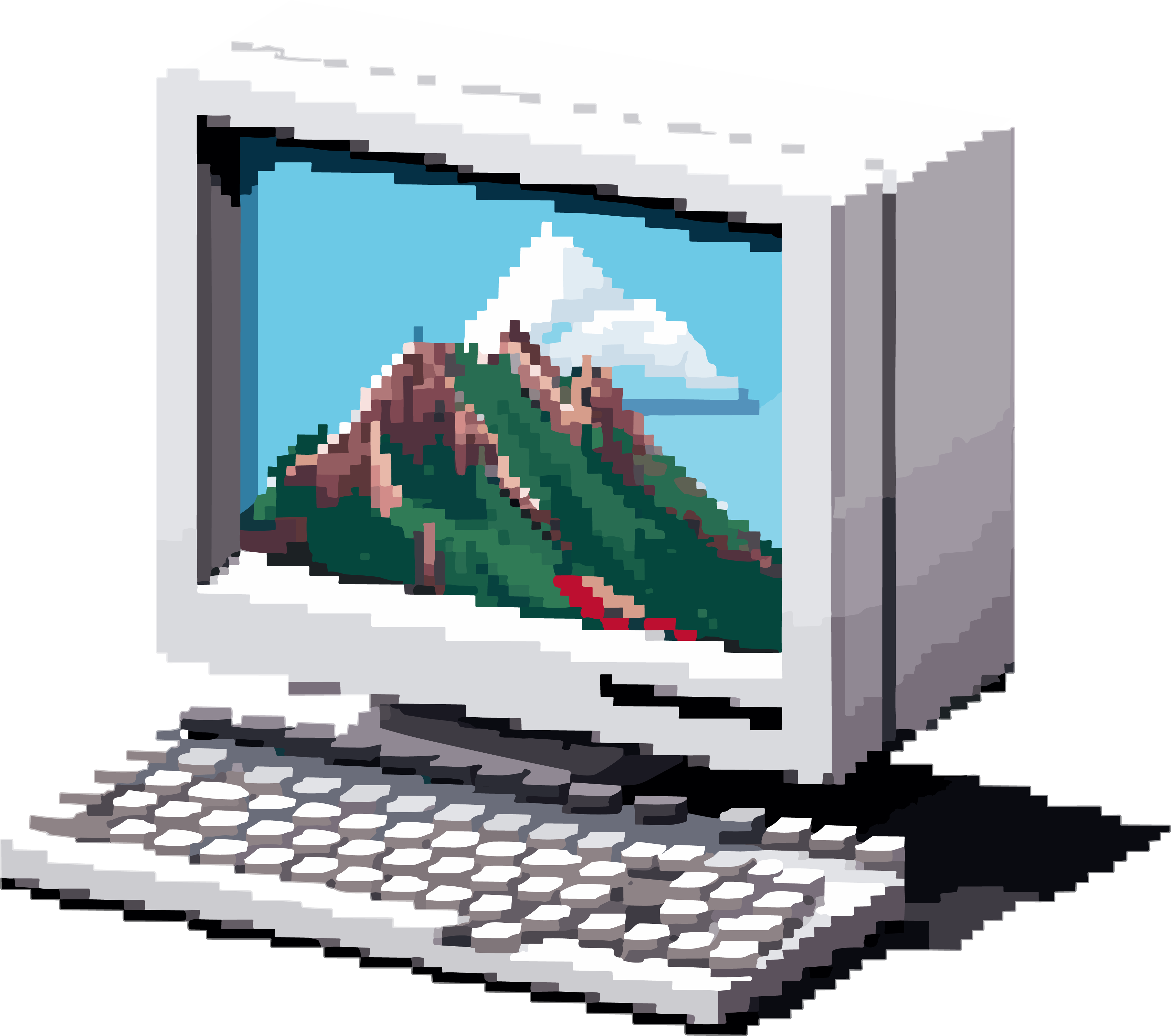 Dynamic pixelated computer image materials