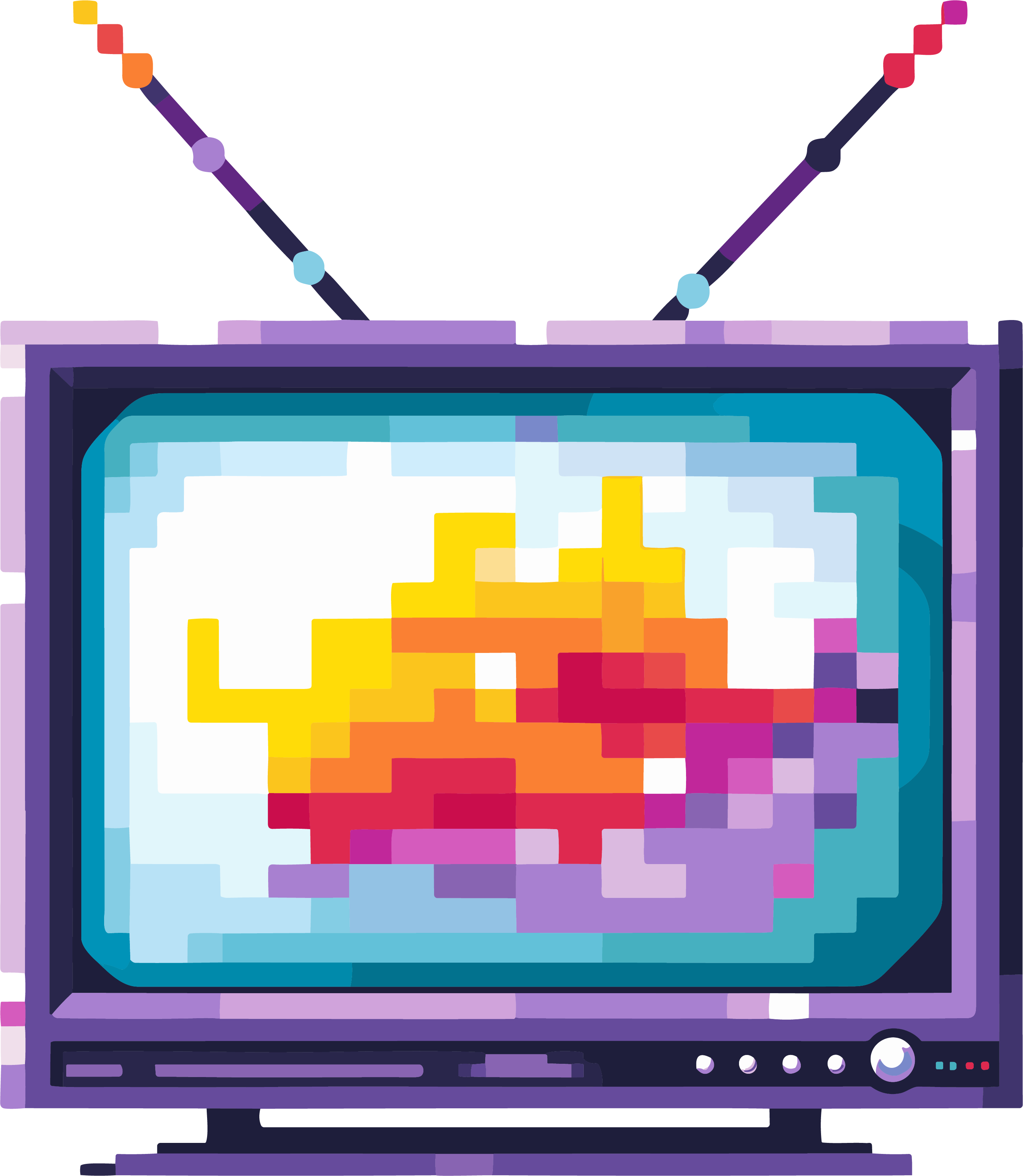 Retro pixelated television design vector illustration