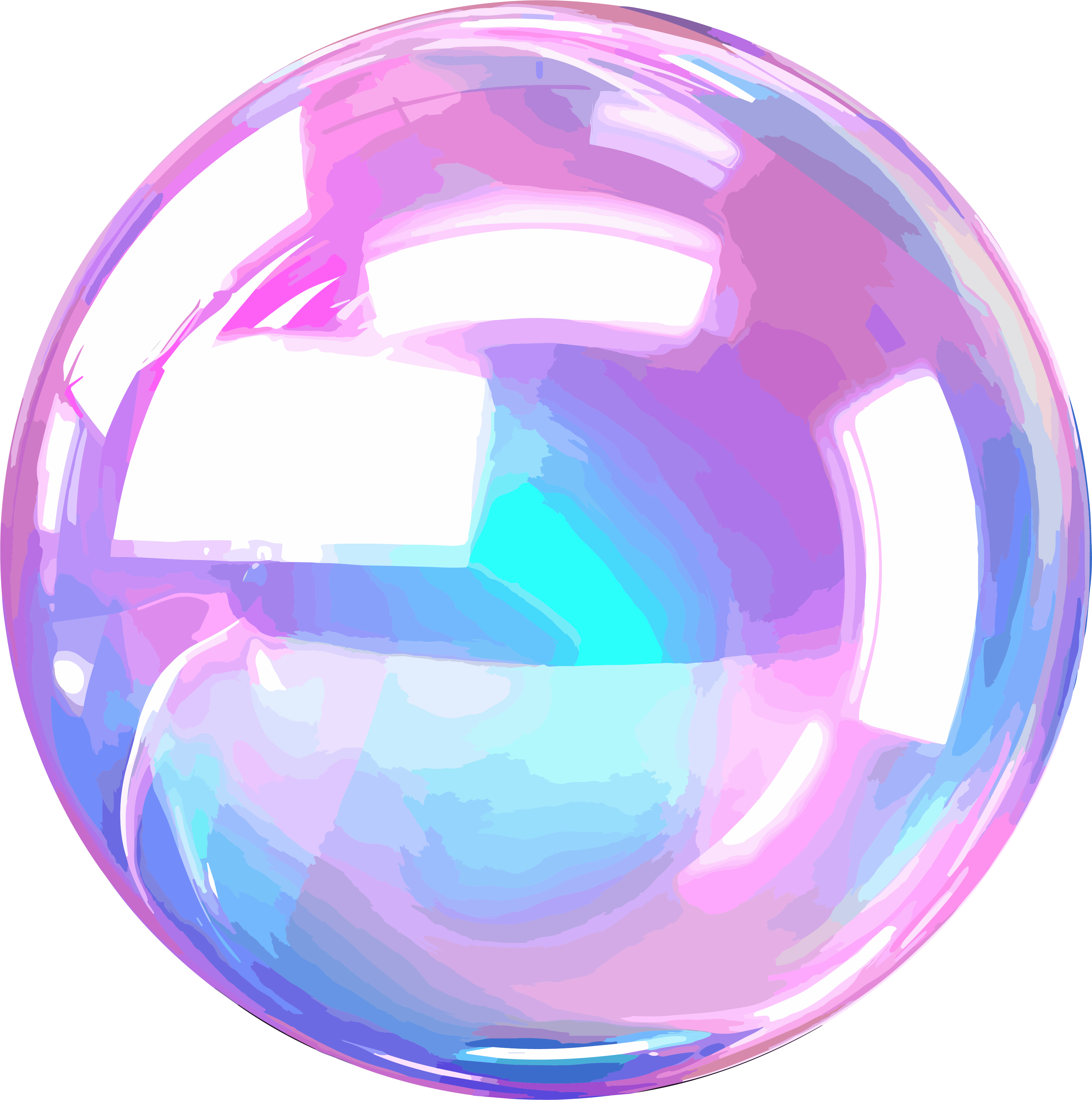 Rainbow glossy shining ball PNG material