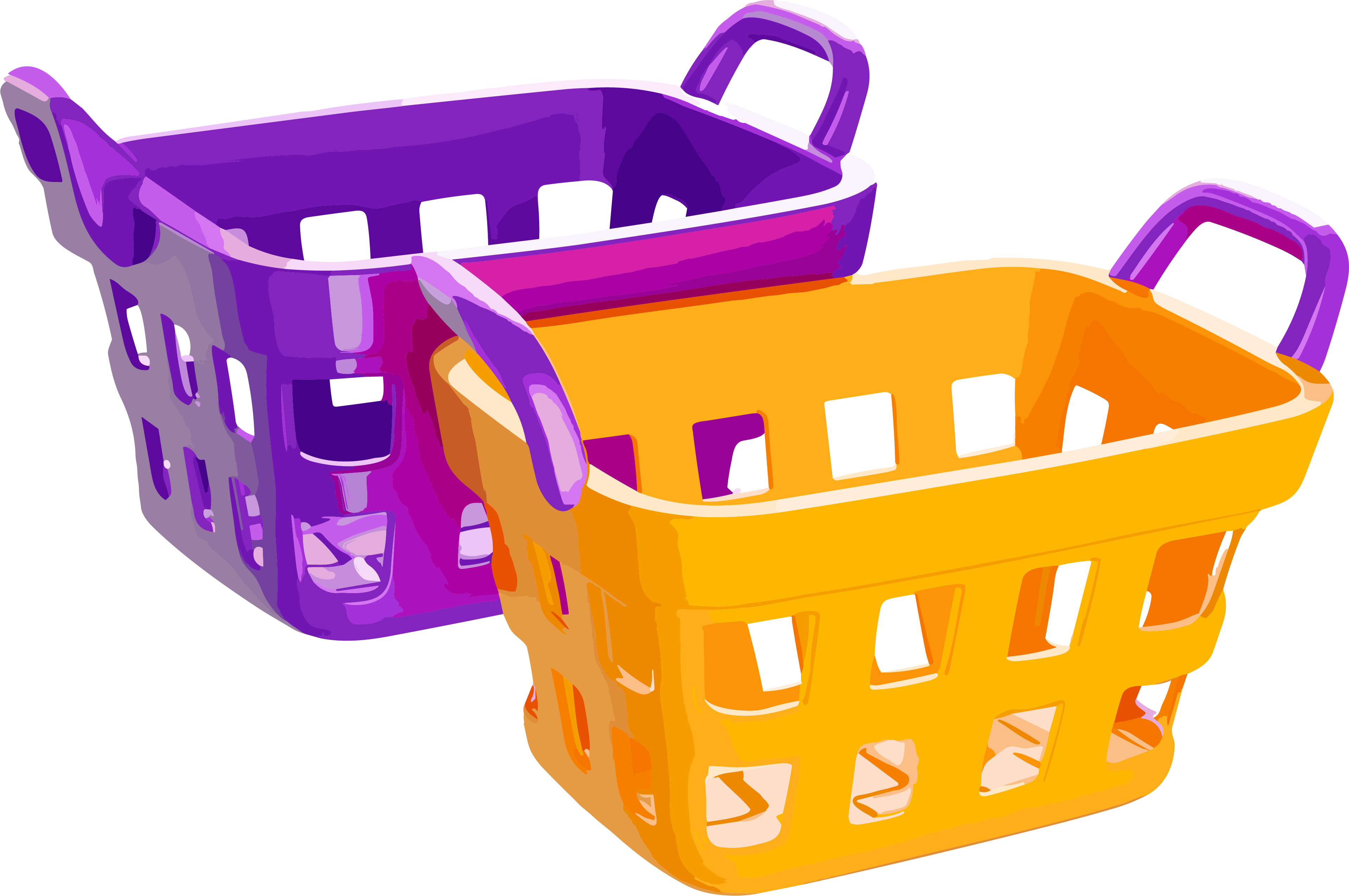 Yellow and purple shopping basket material in Unreal Engine 5 style