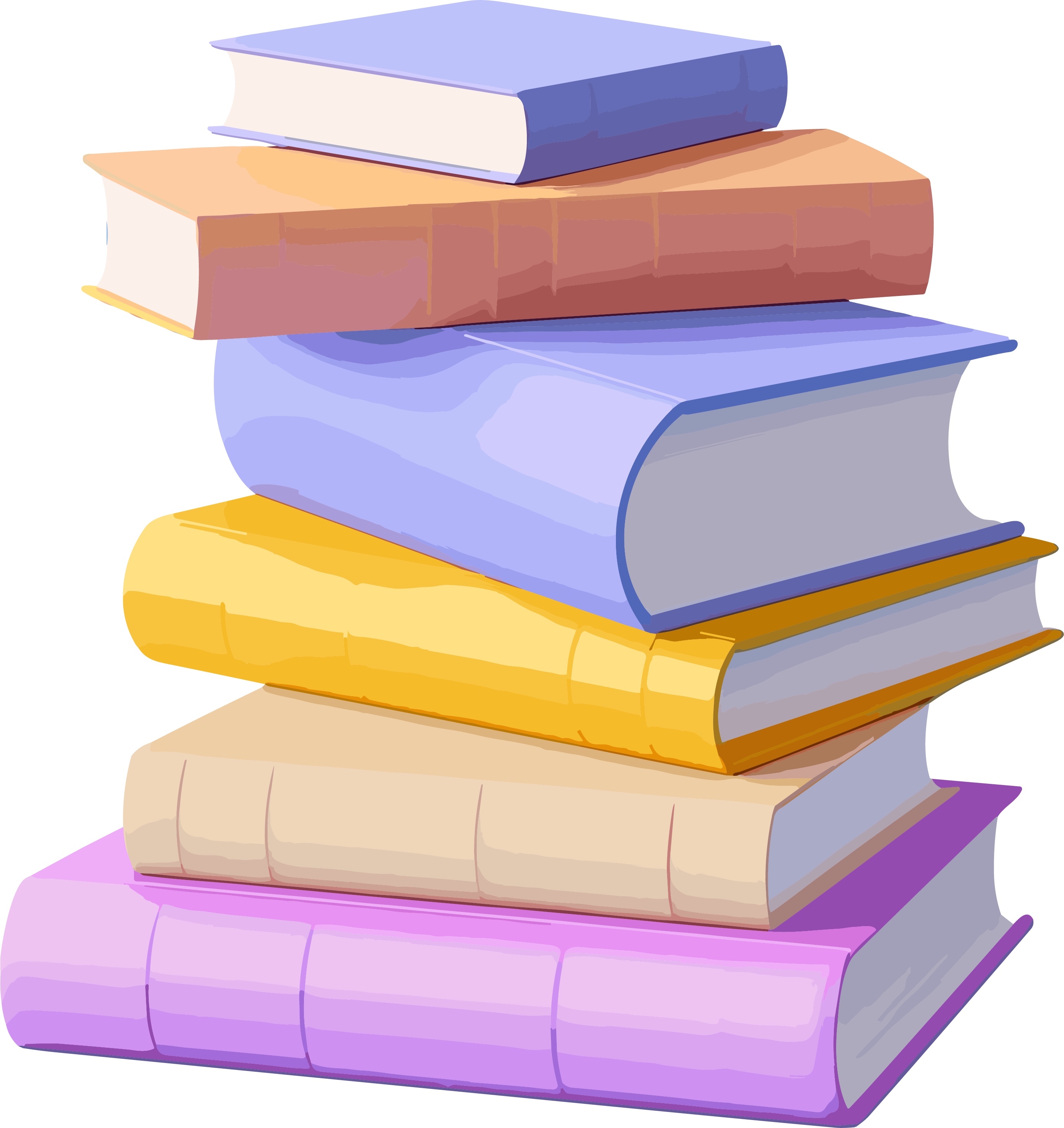 A colorful pile of book materials