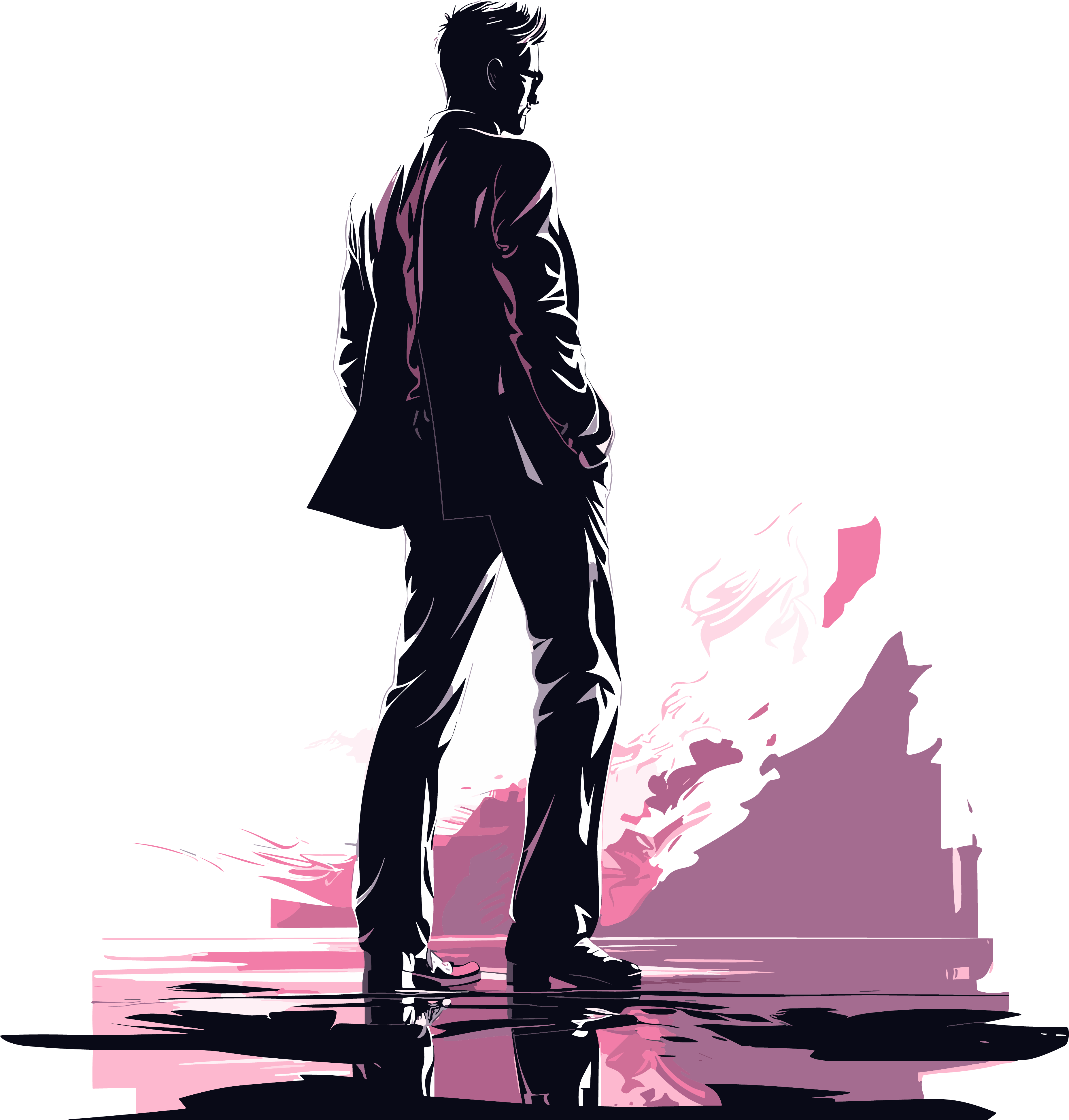 Transparent background suit men's illustration design elements