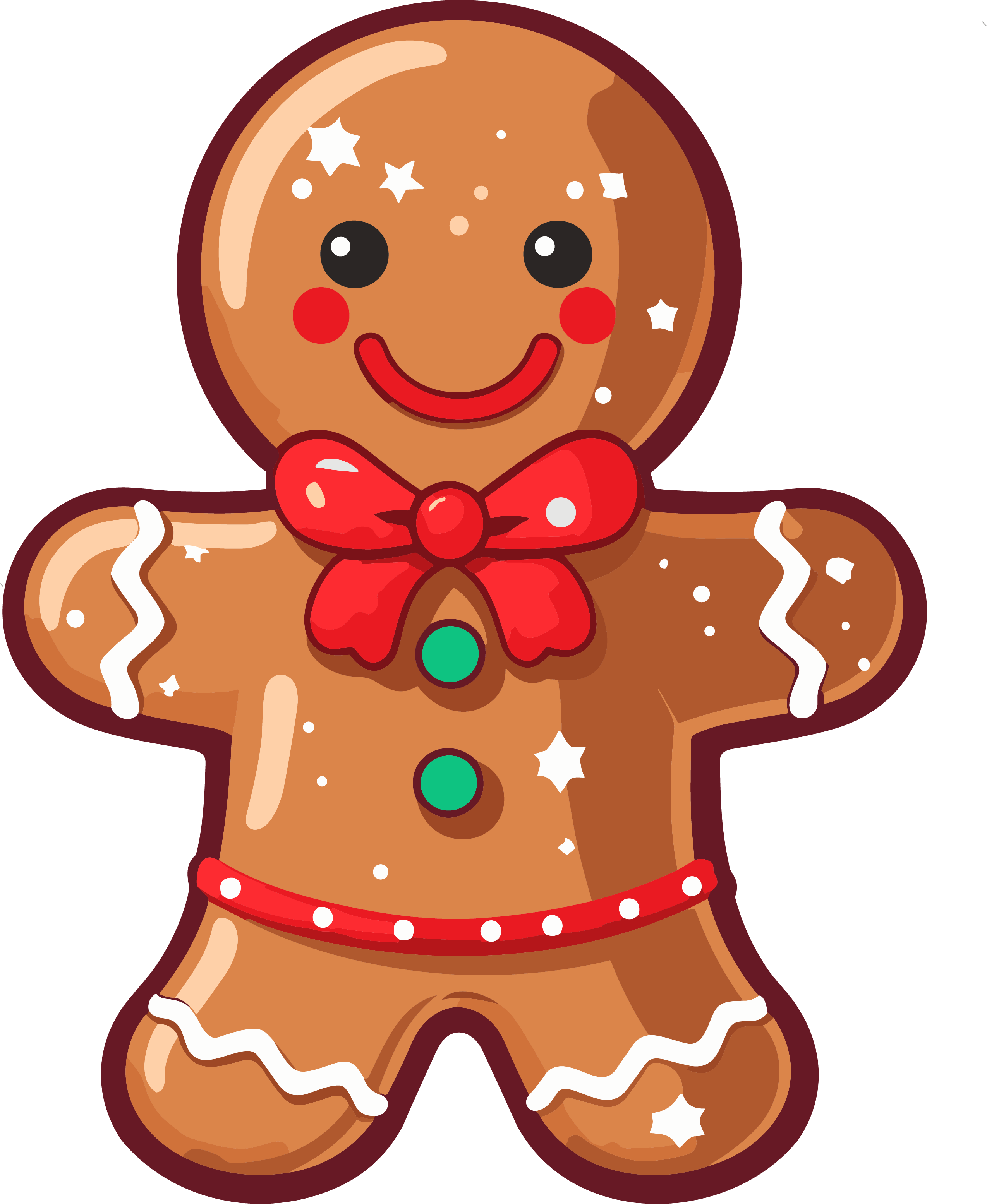 Christmas Gingerbread Man Vector Illustration