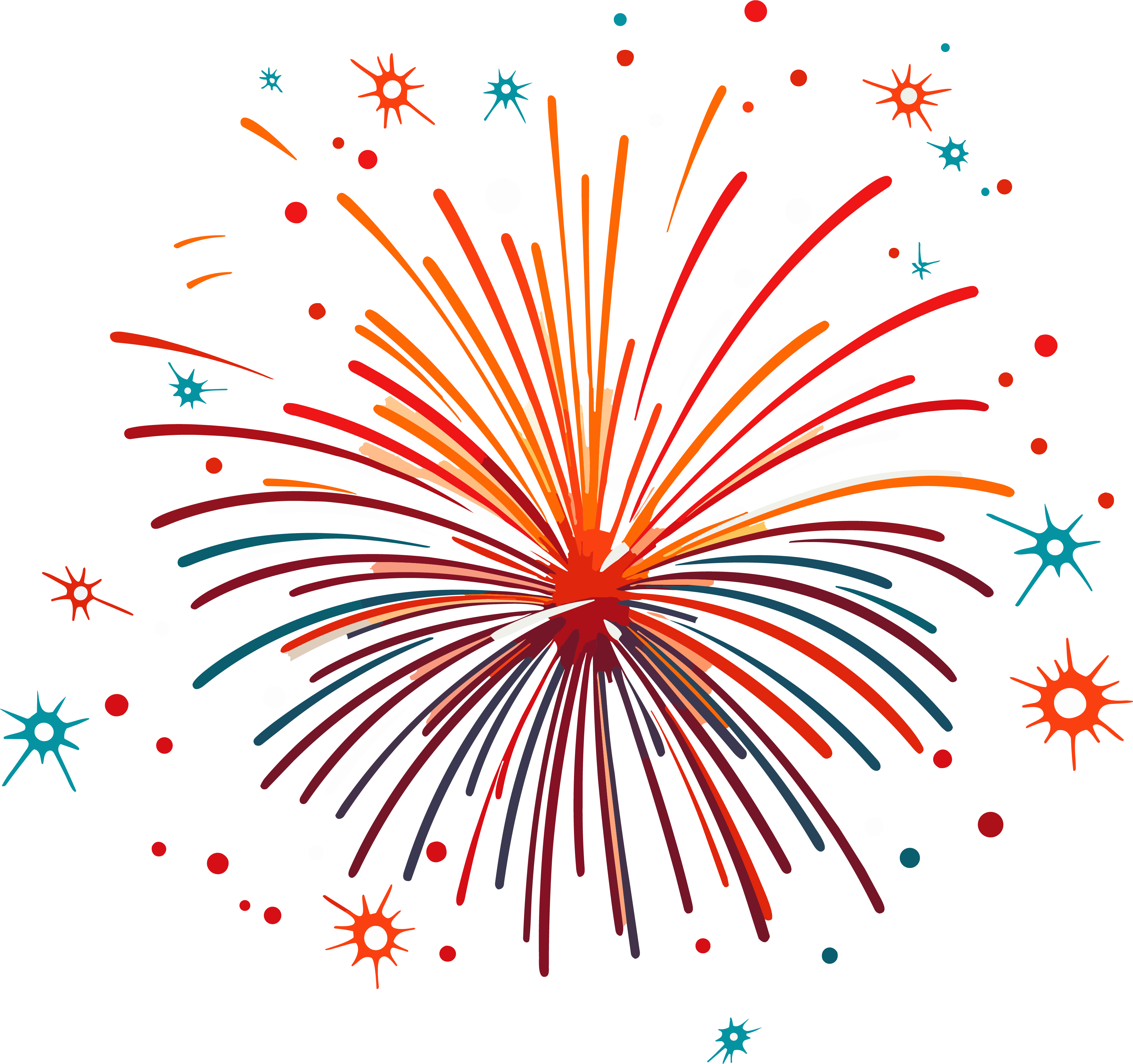 Colorful Fireworks Vector Illustration