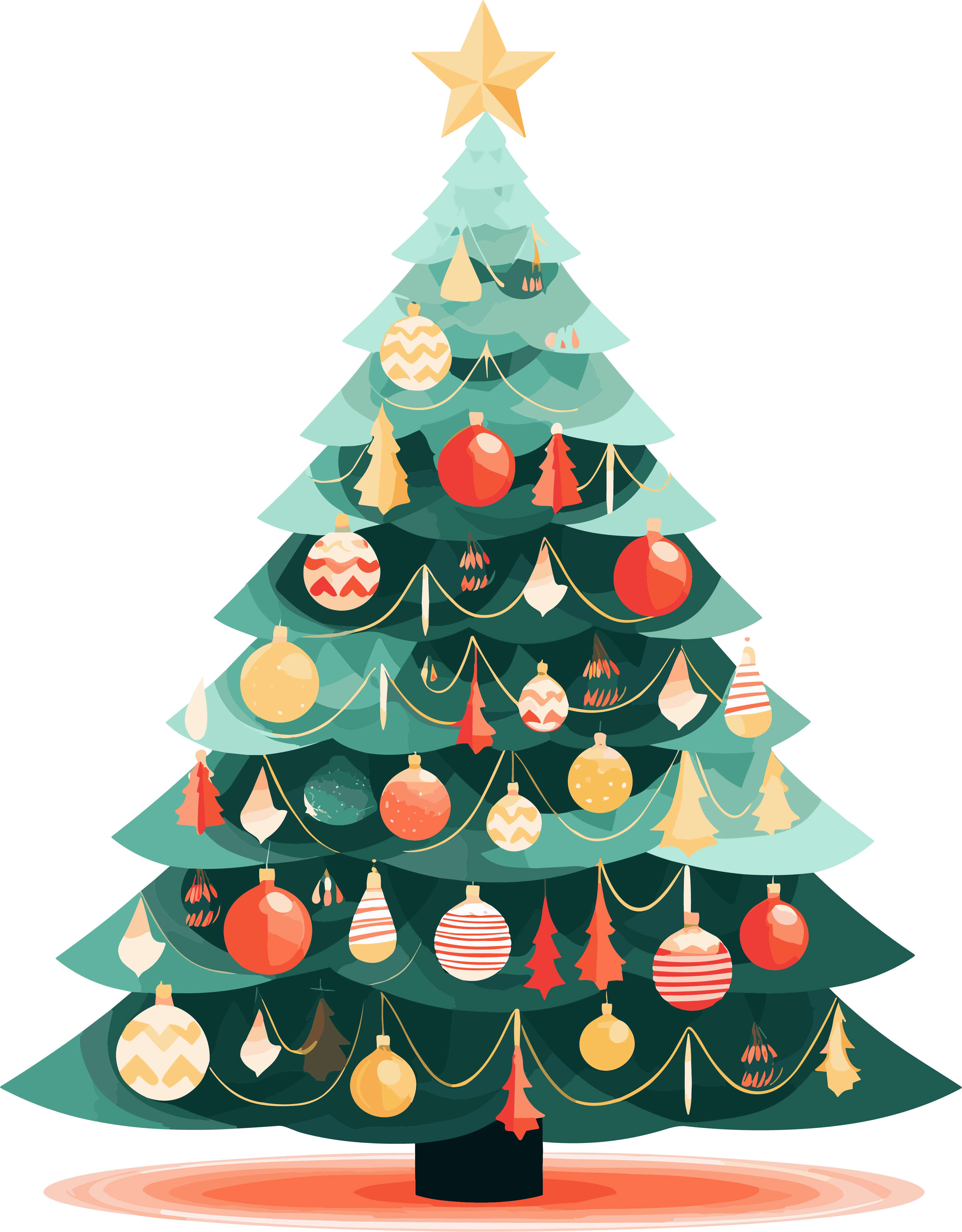 Christmas tree vector illustration material