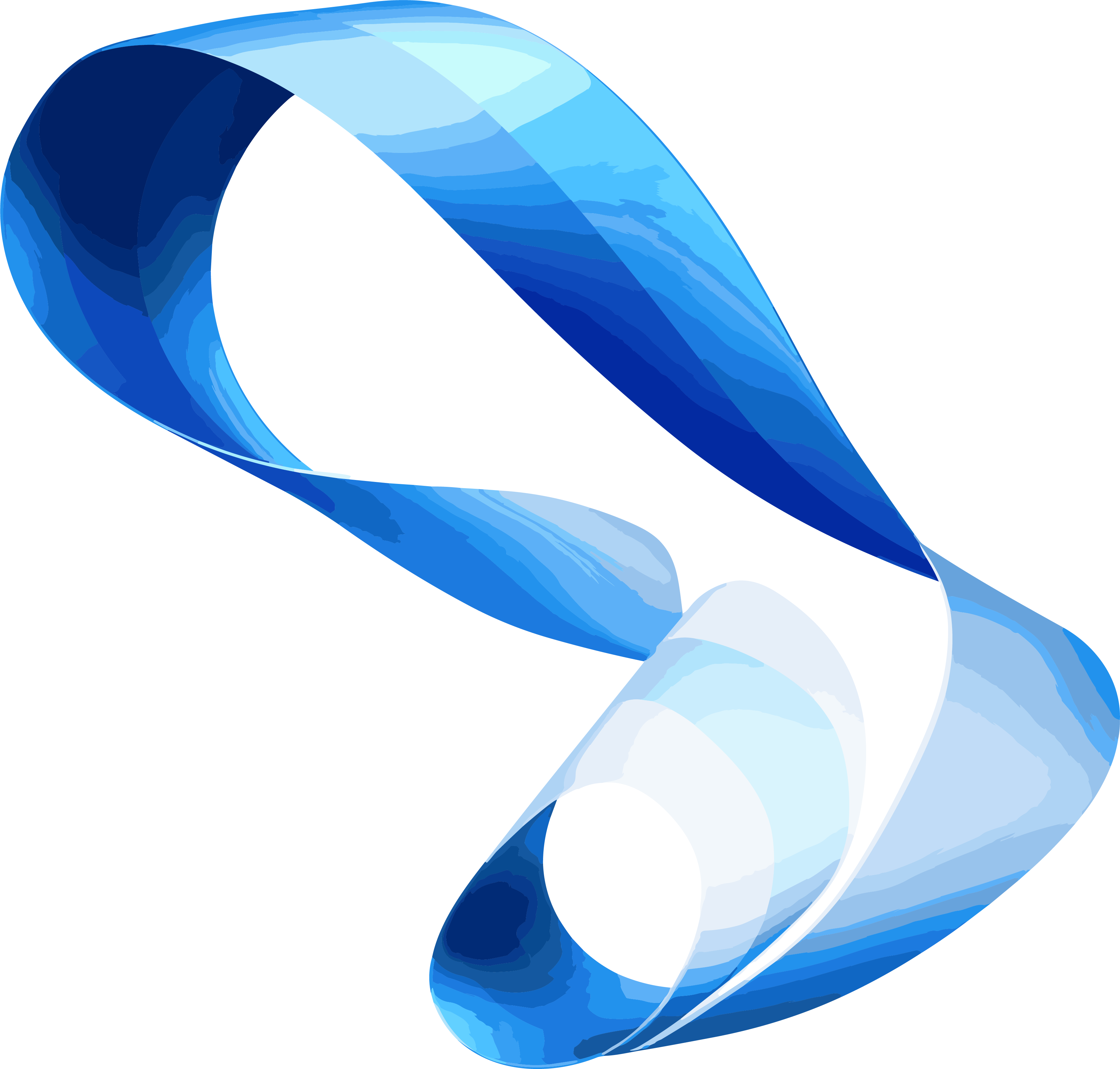 Blue ribbon on a white background pattern
