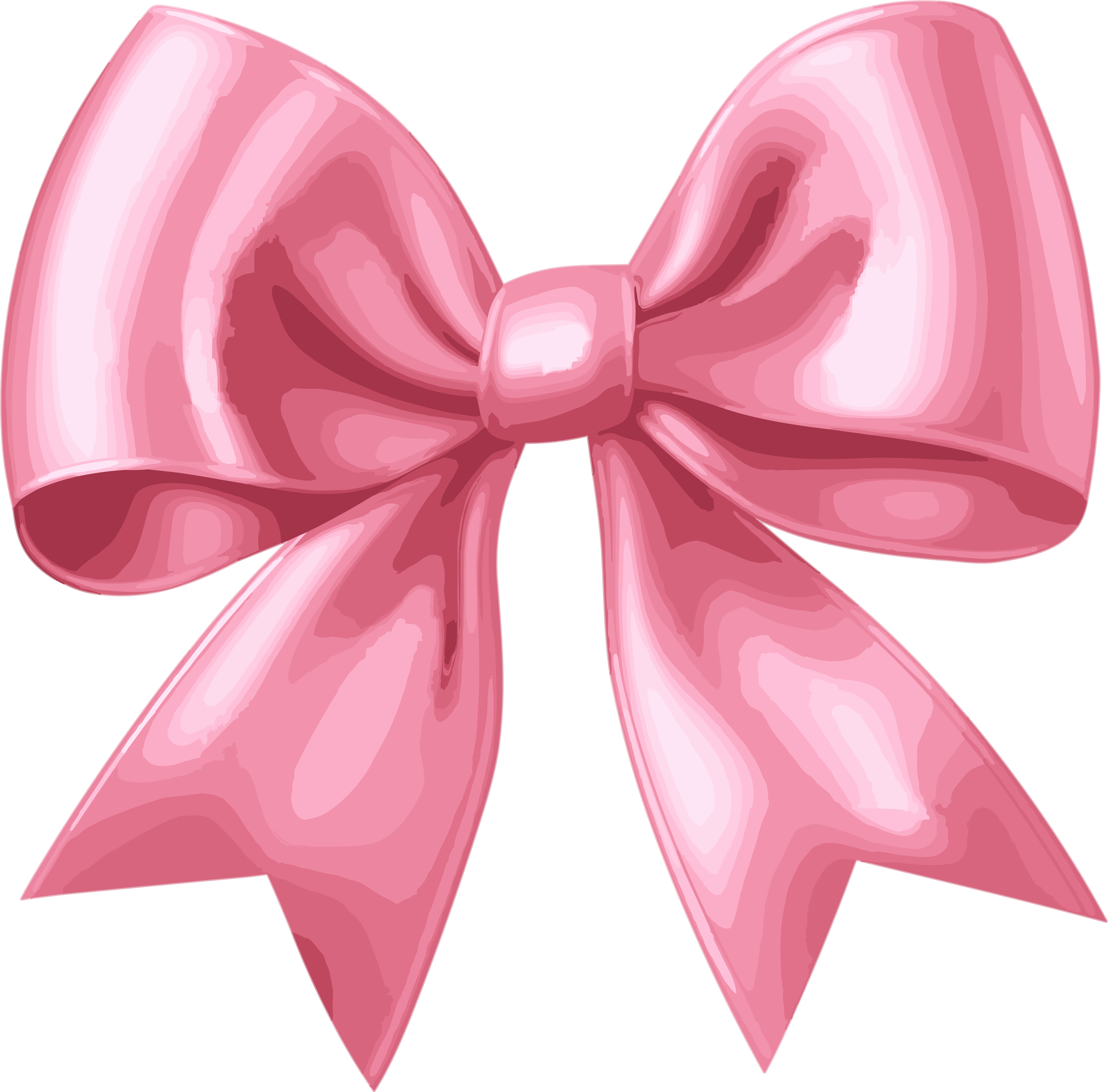 Hand-drawn pink bow design PNG illustration