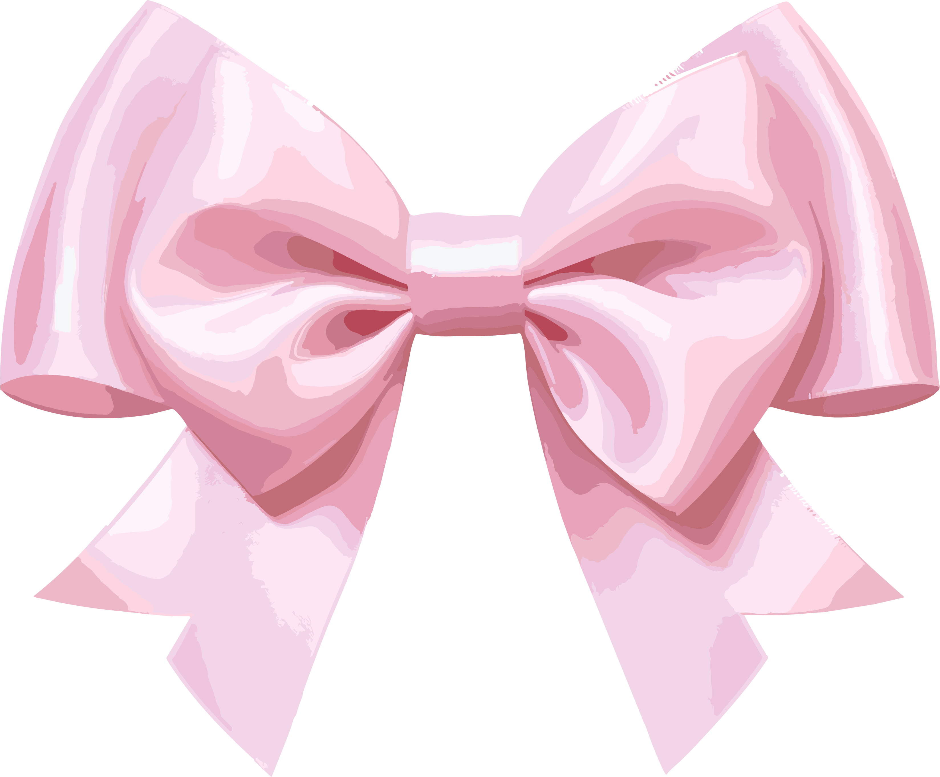 Dreamy Pink Bow Transparent Background Illustration