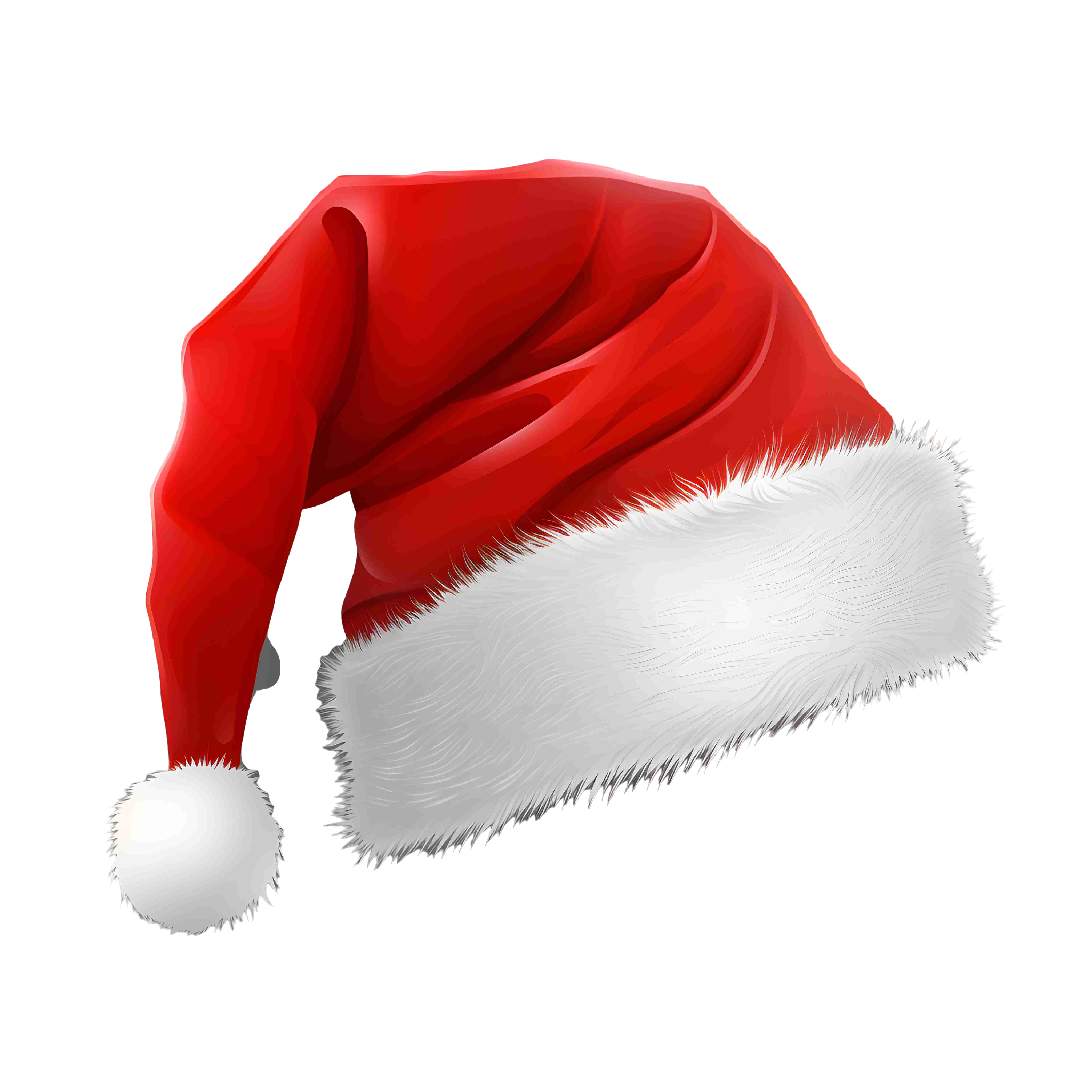 Red Christmas Hat Transparent Background PNG Material