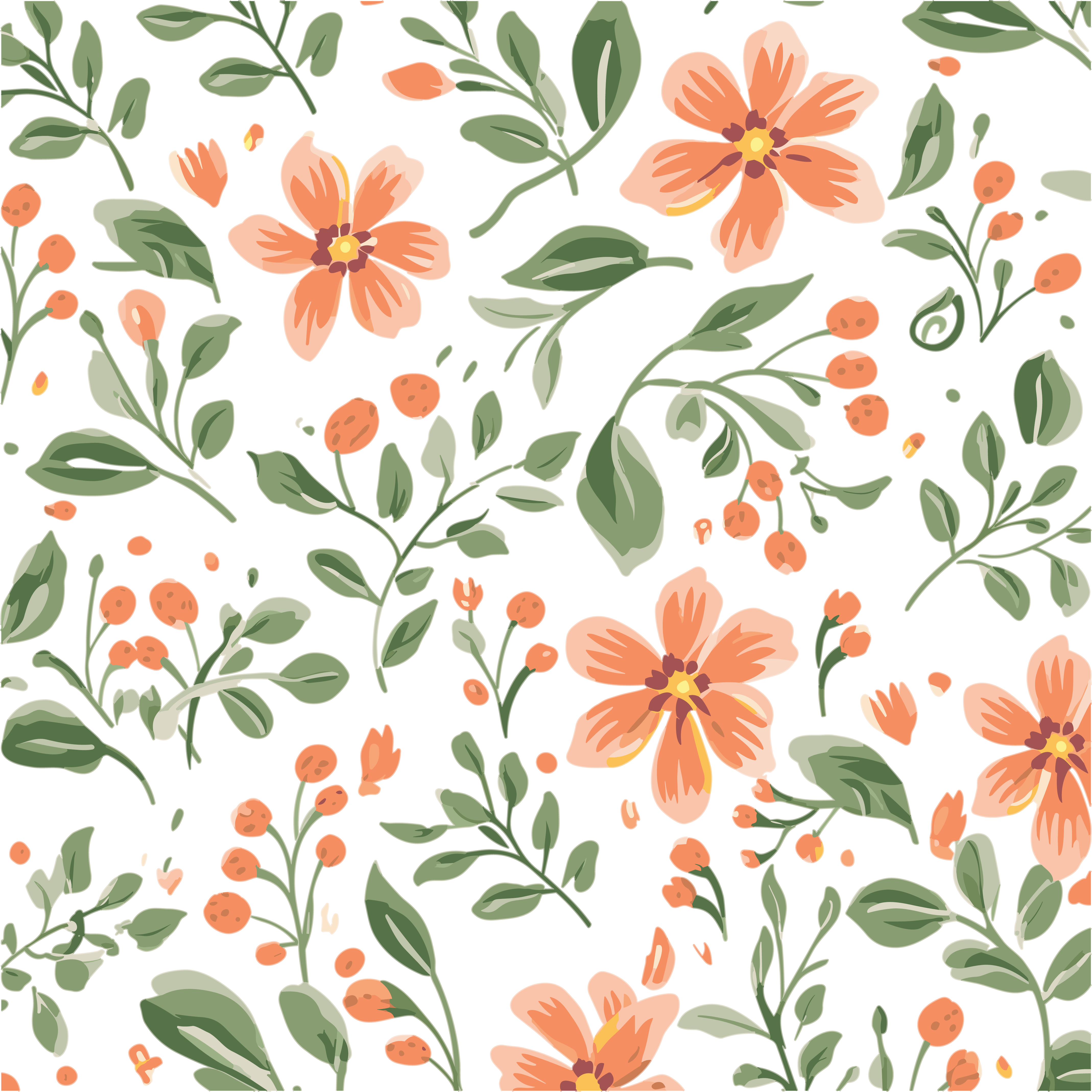 Dreamy and lovely white background pattern material