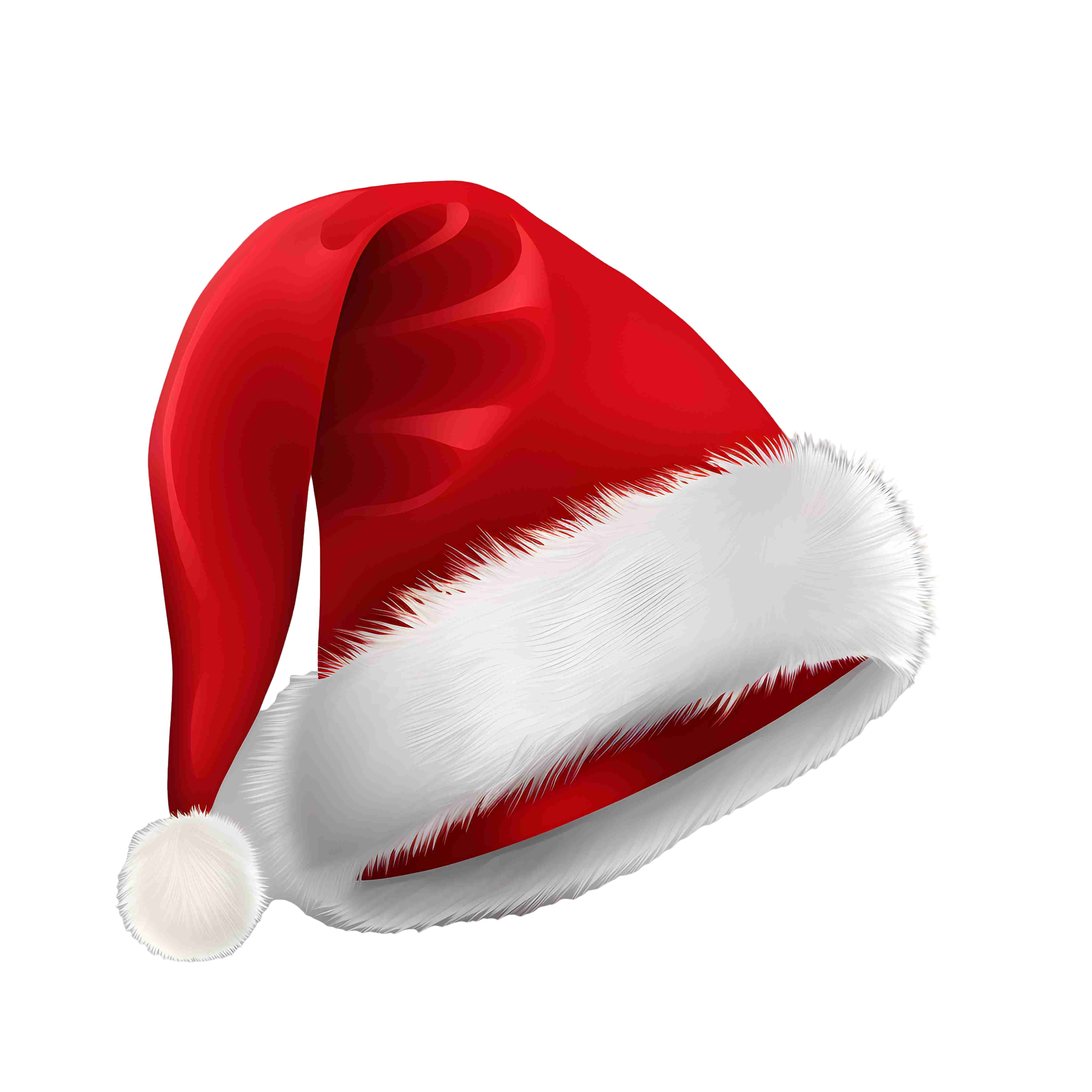 Commercially usable Christmas hat white background pattern material