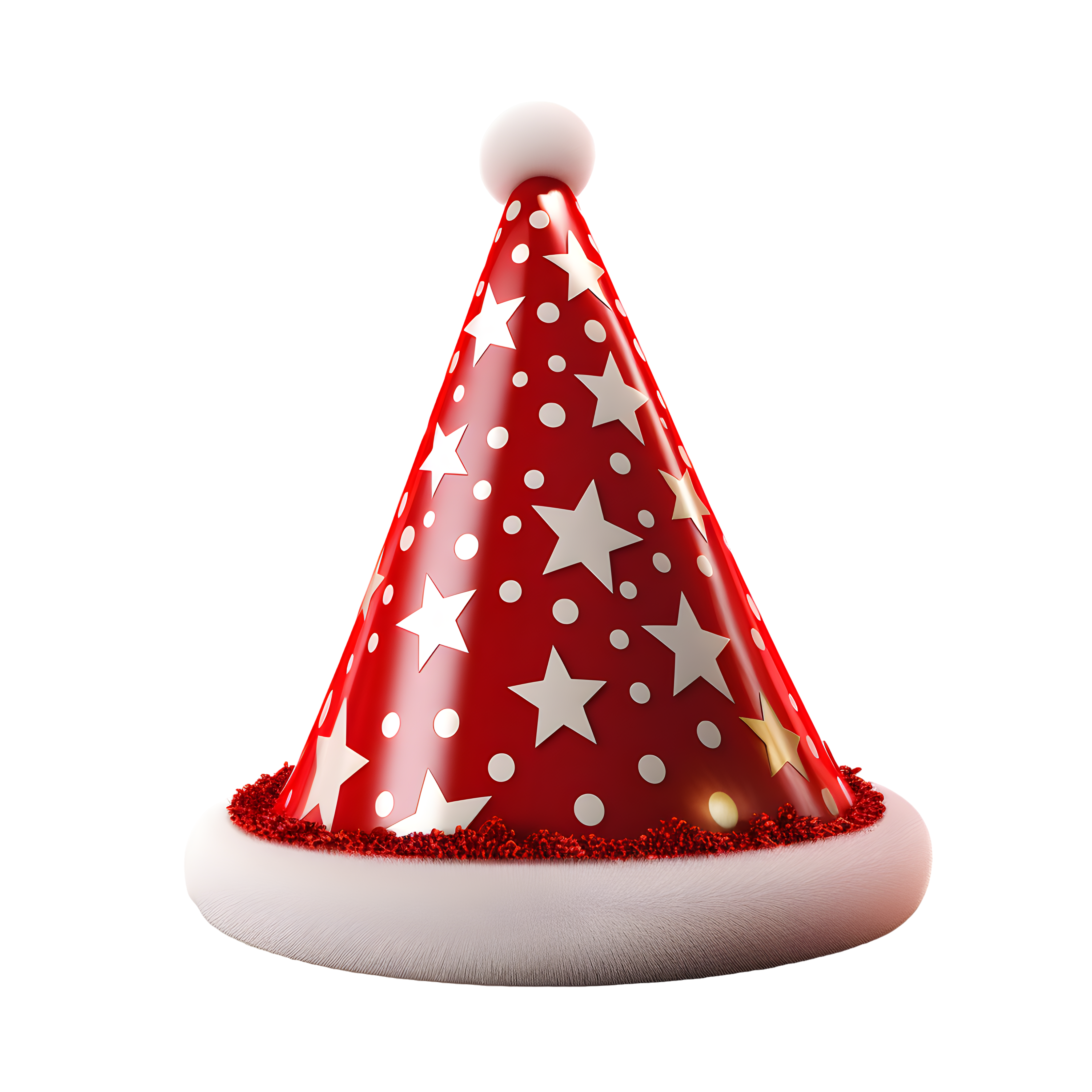 Christmas hat white background 3D material
