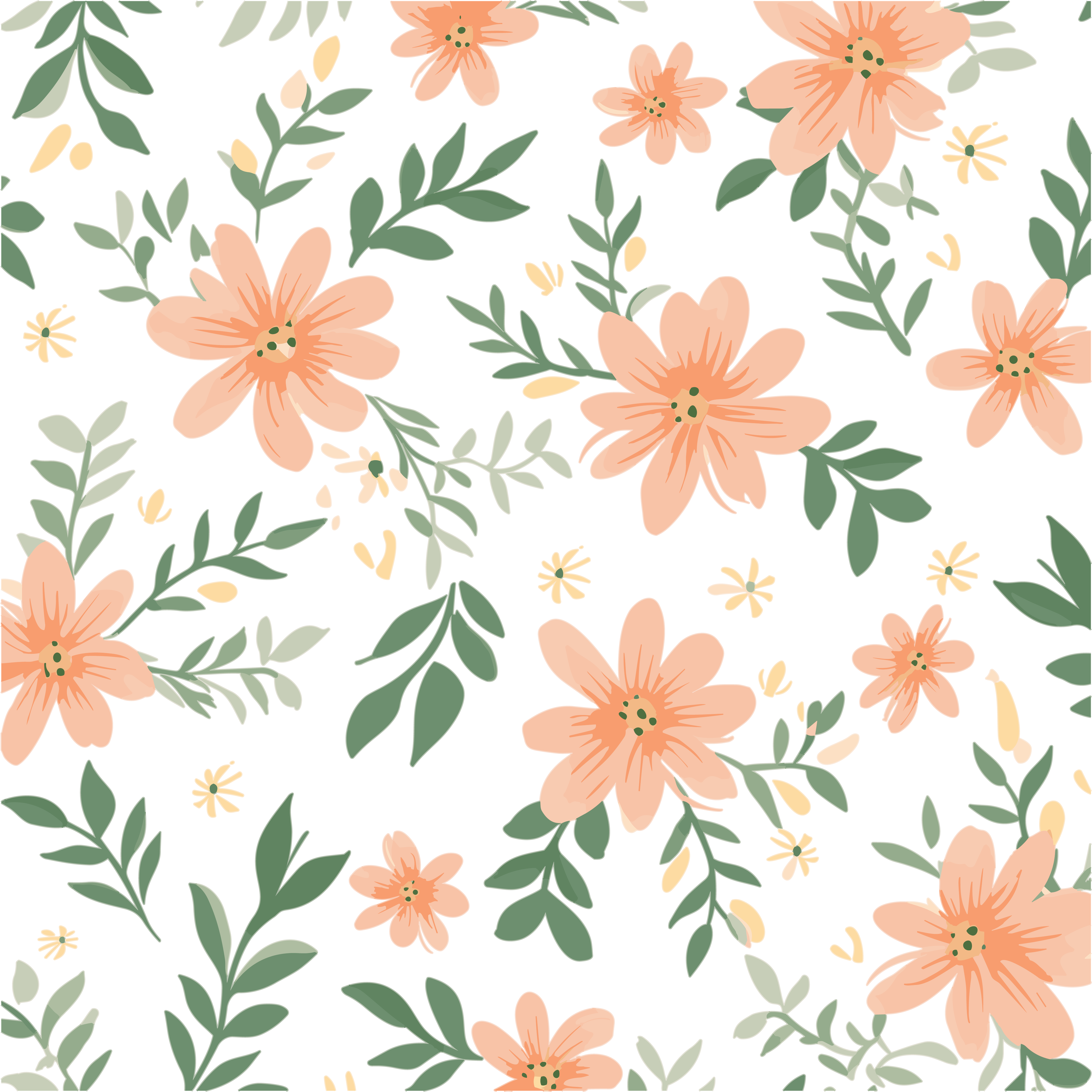 Dreamy and lovely white background pattern design material