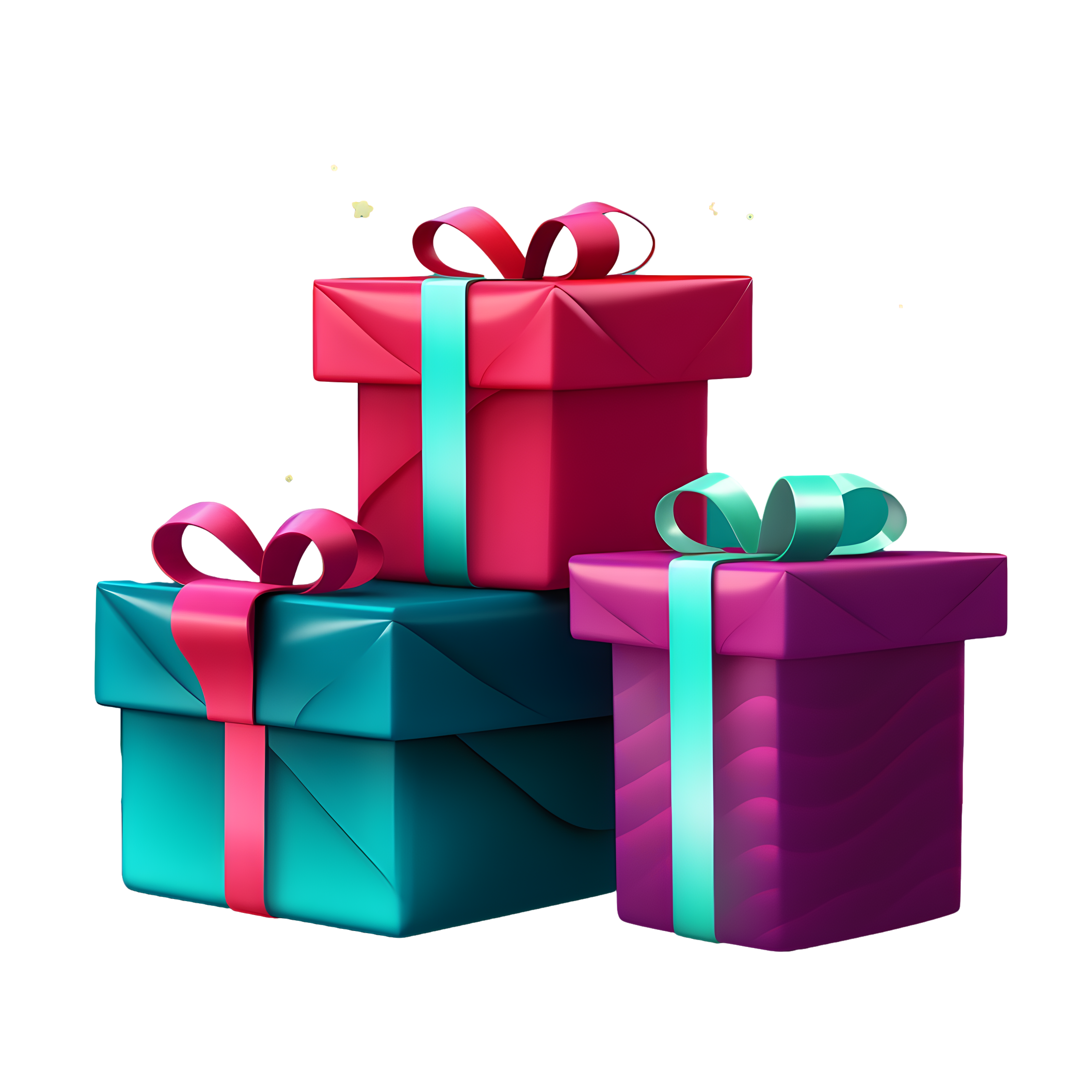 Stacked Christmas gift boxes commercial material