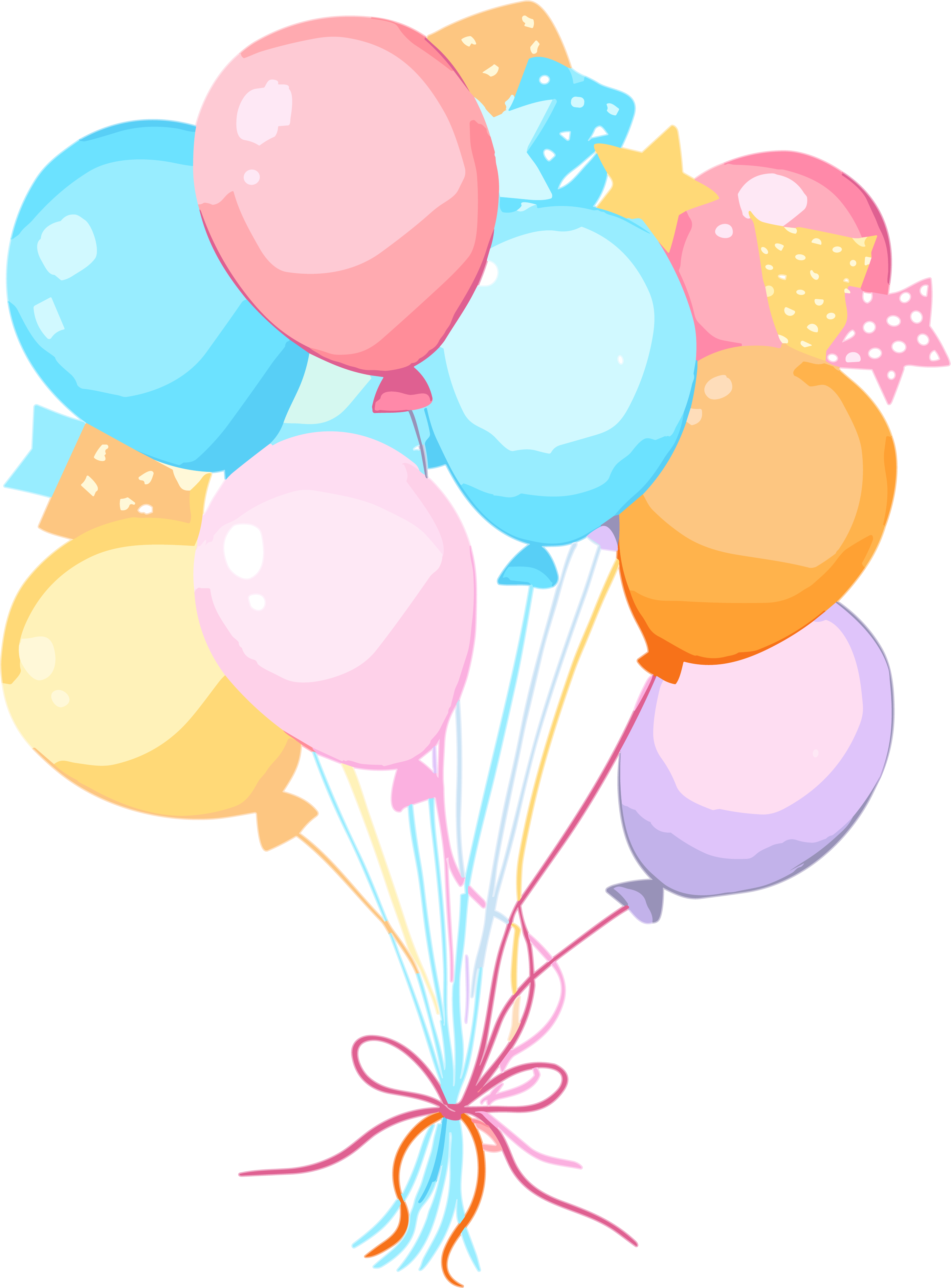 Colorful balloon illustration material