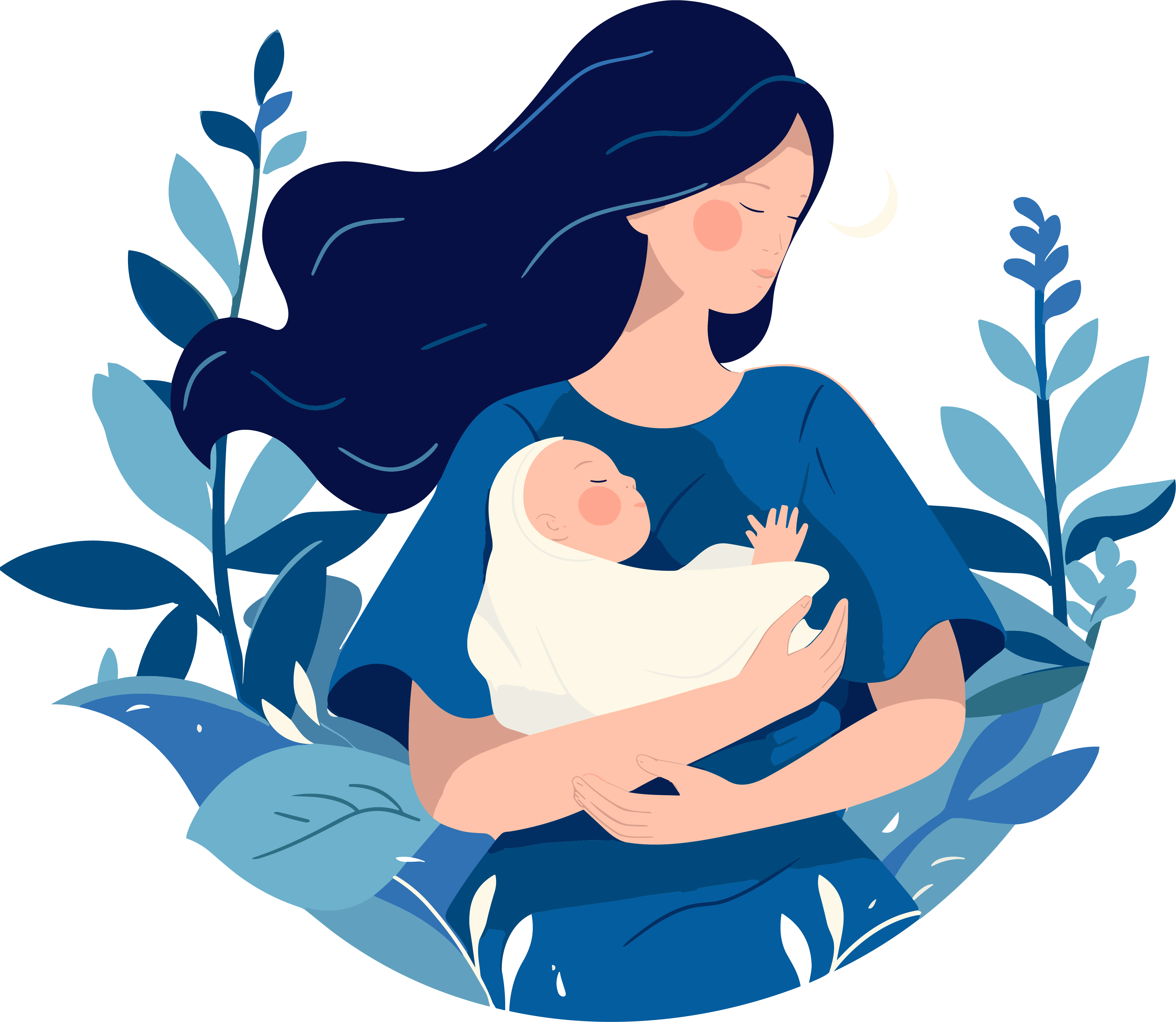Creative maternity illustrations inspired by nature