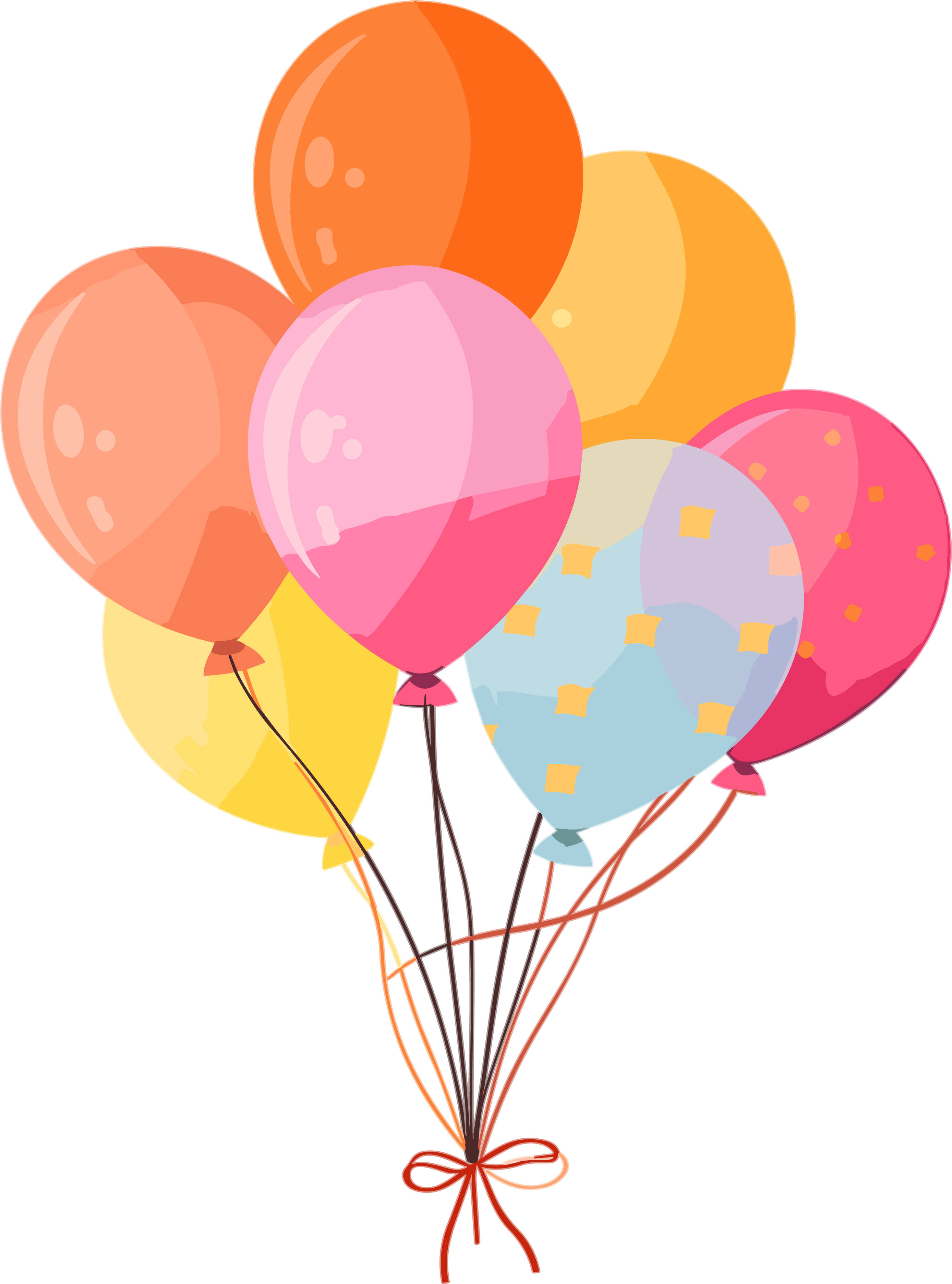 Birthday balloon decoration illustration