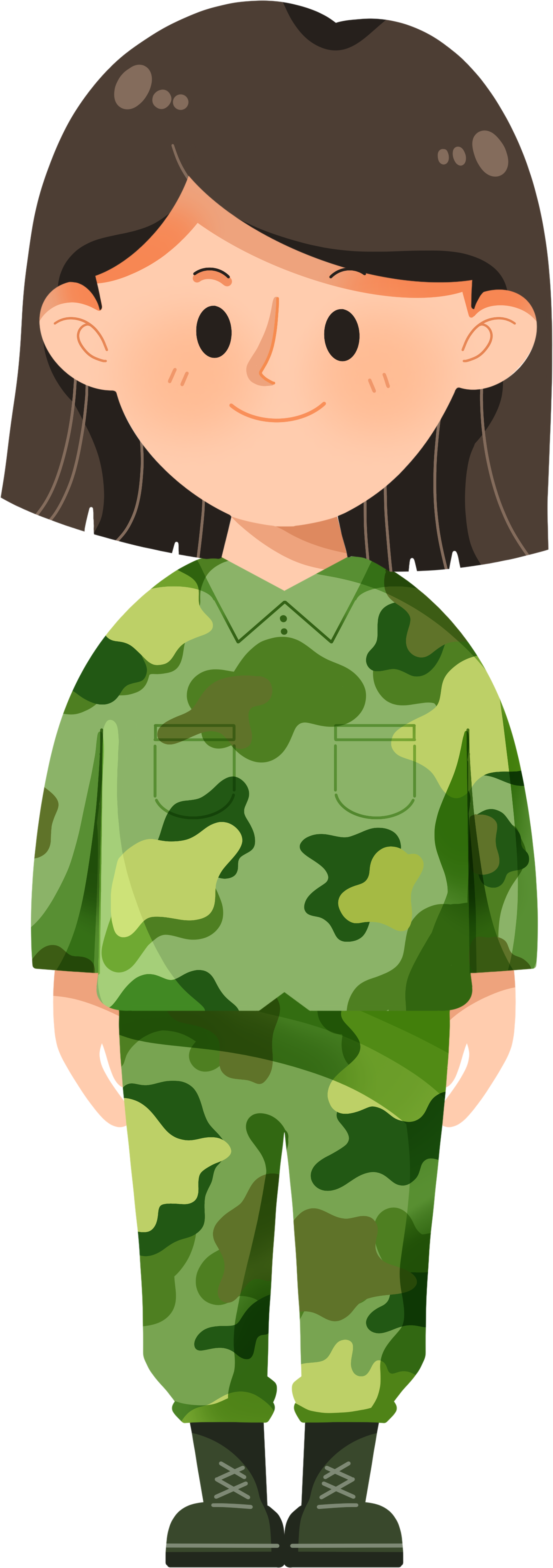Military Training Female Soldier Materials