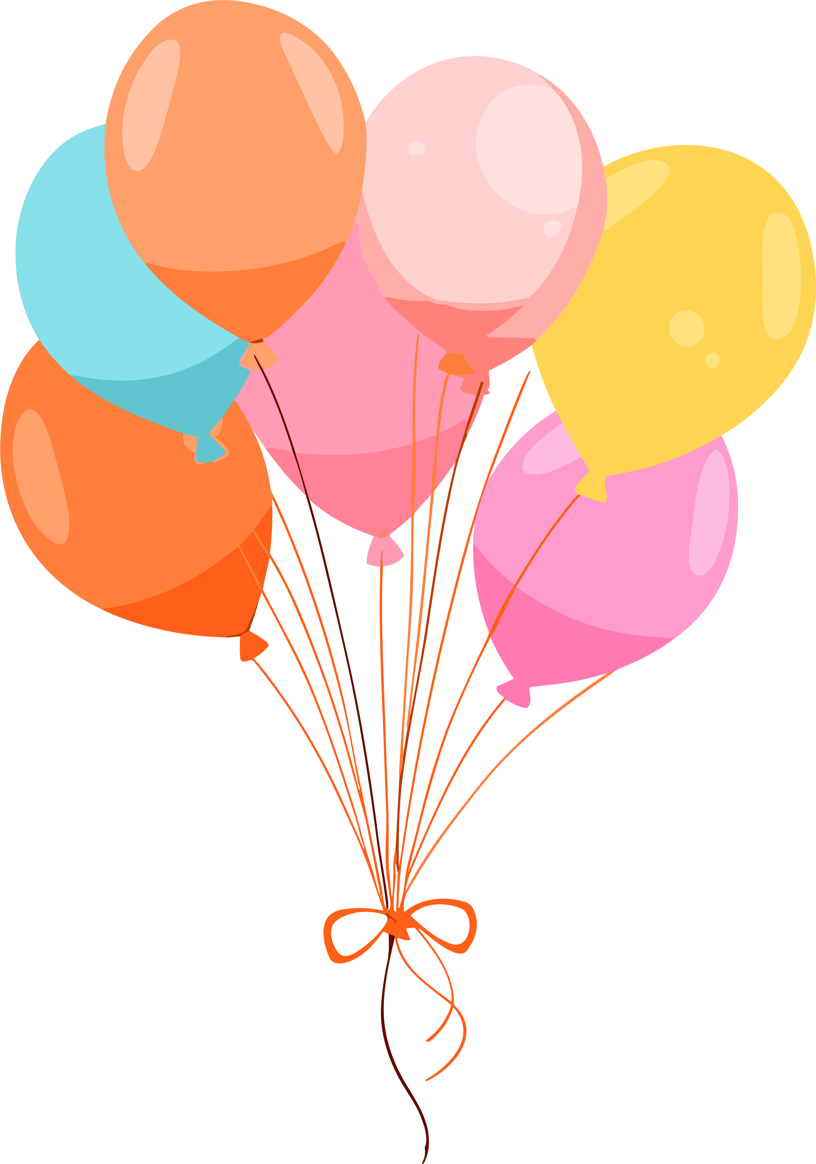Birthday balloon decoration illustration
