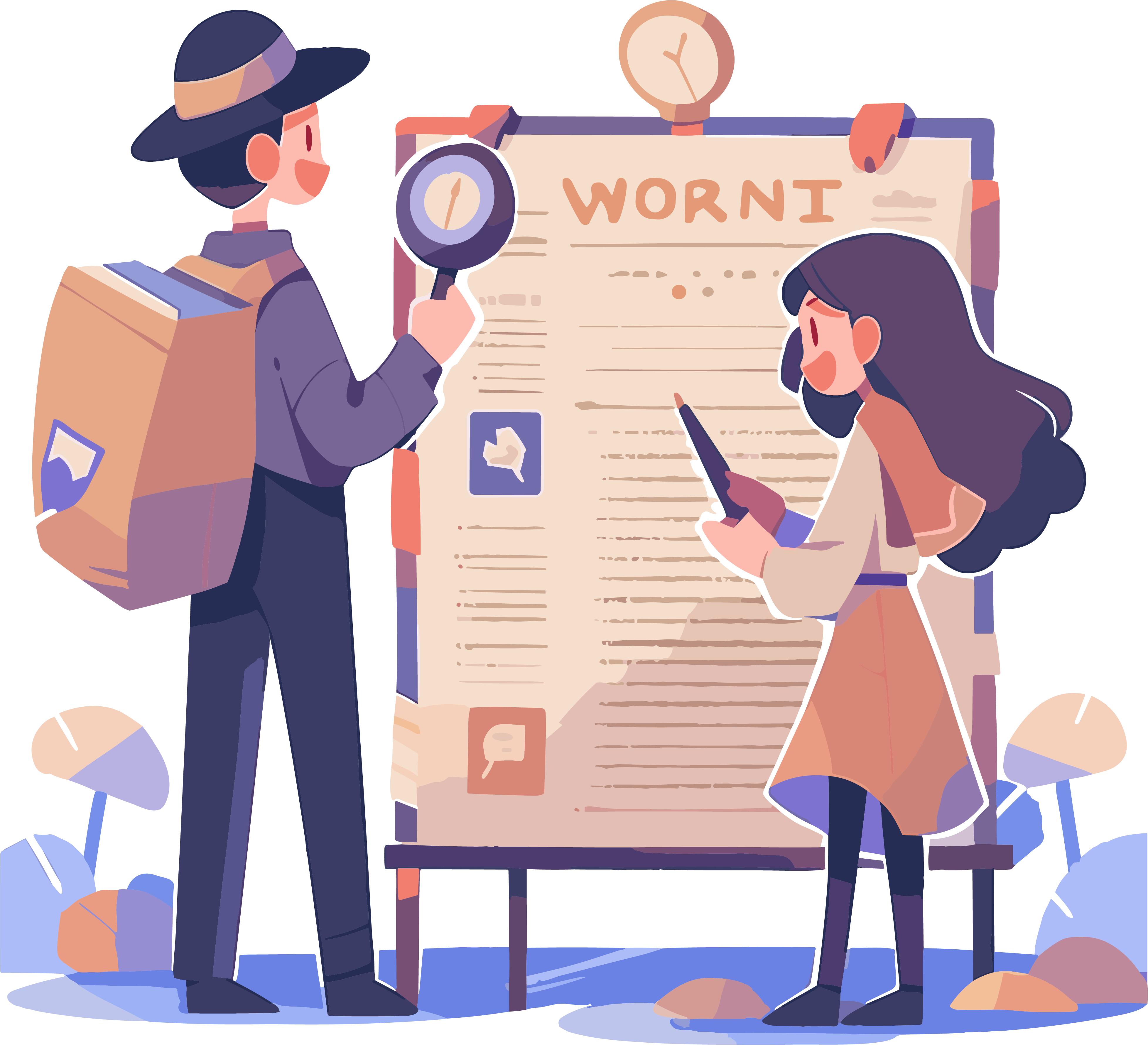 Color illustration design recruitment material images