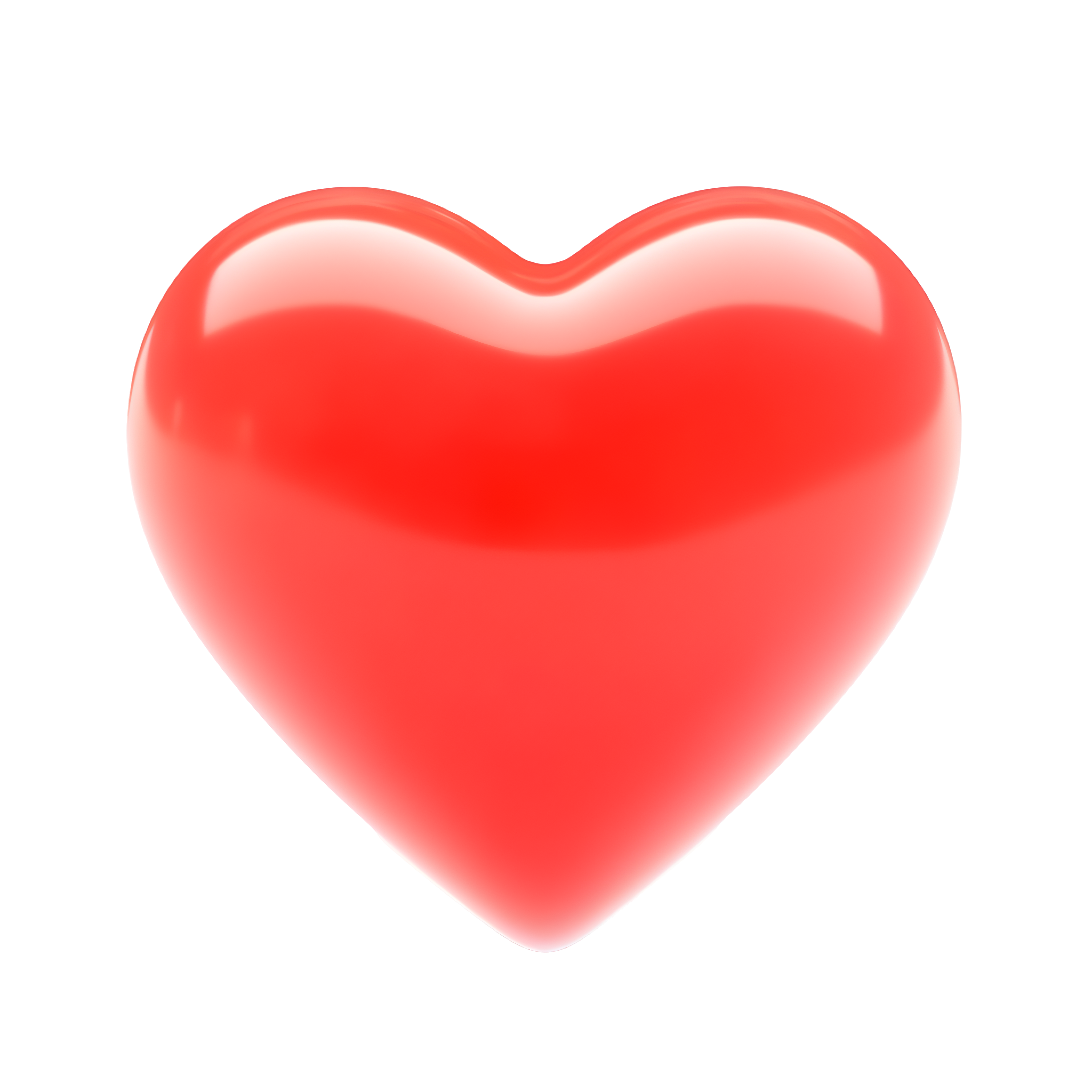 3D transparent background red heart pattern element