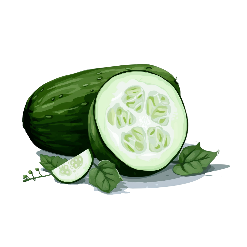 Creative design materials in cucumber painting style