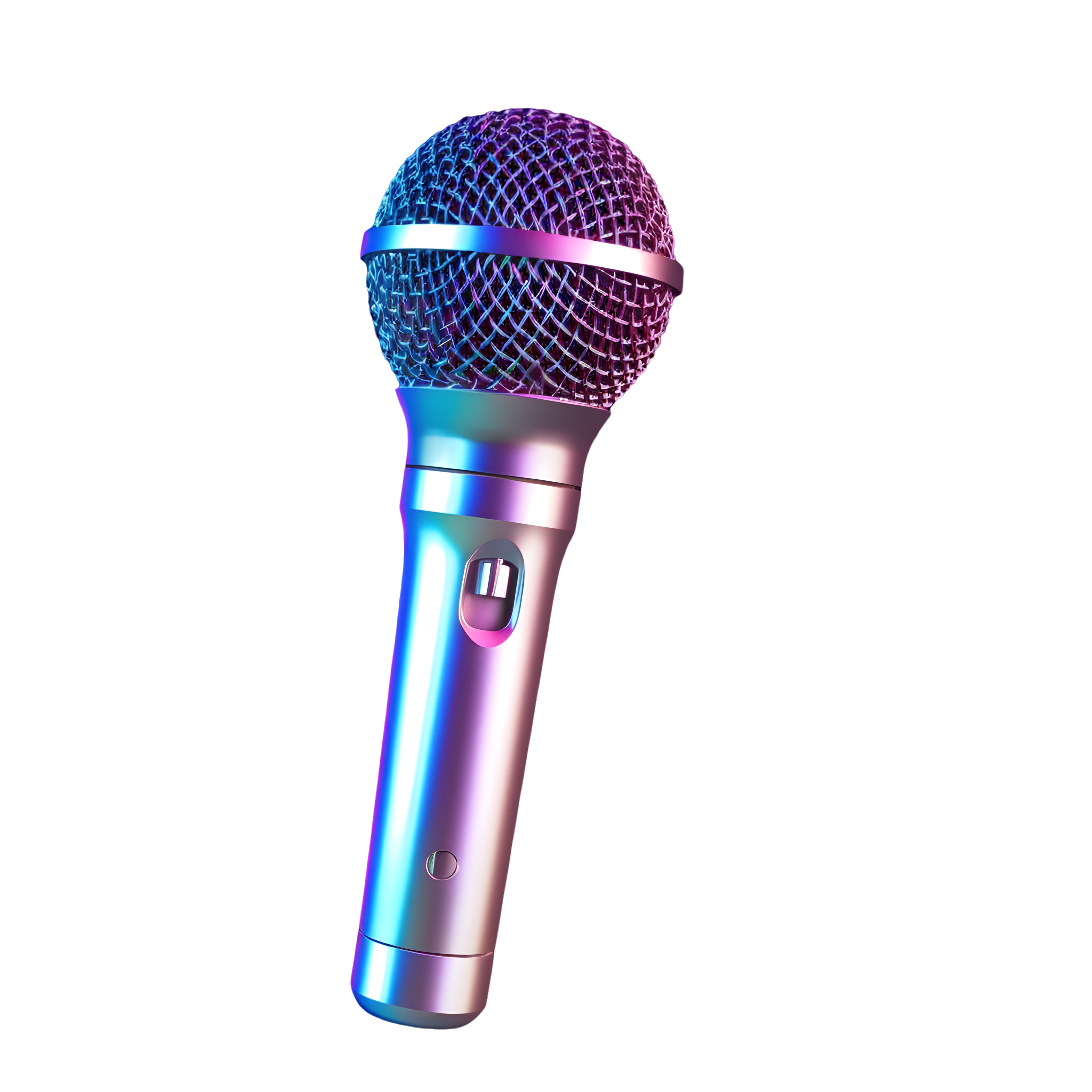 Blue-purple metallic microphone