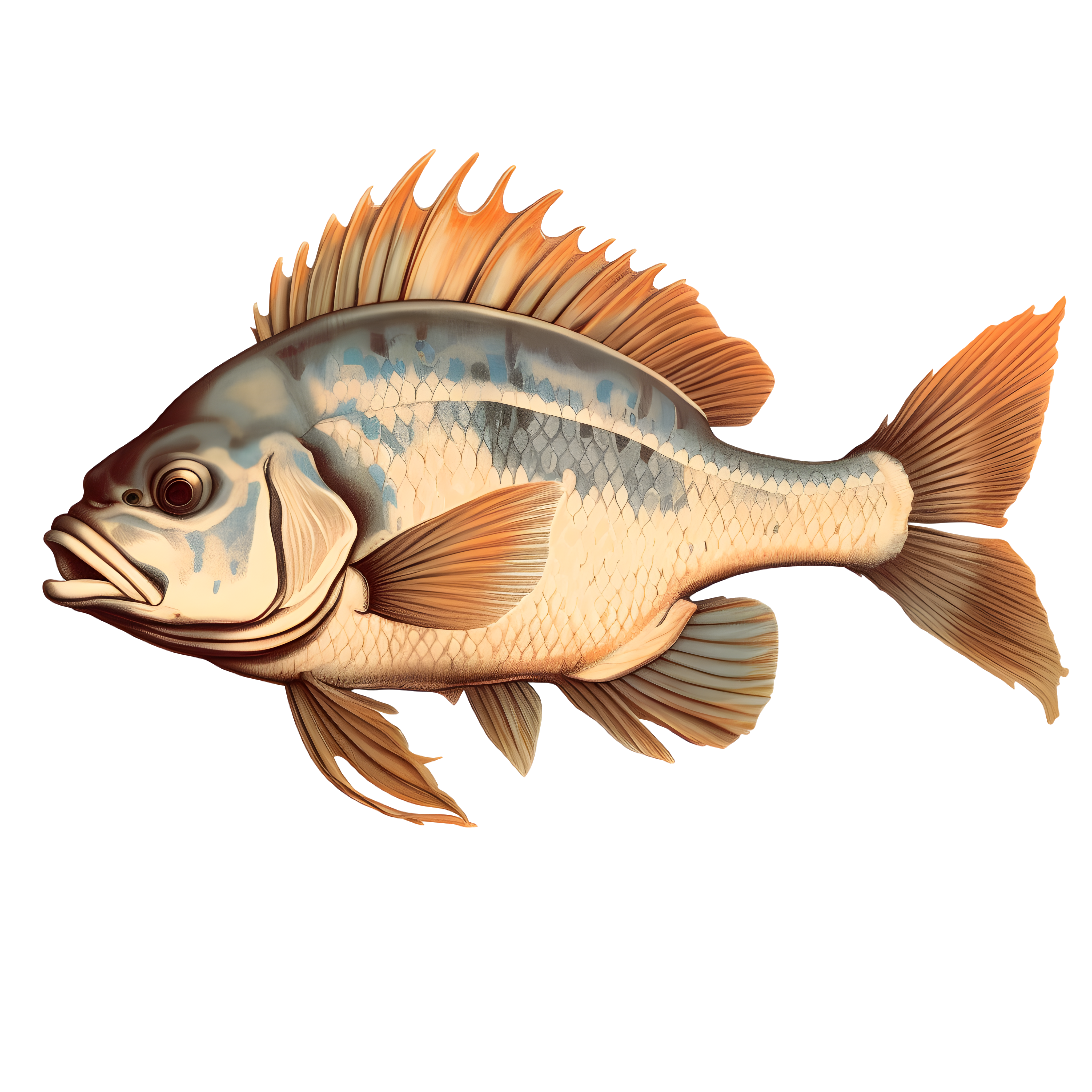 Exquisite detailed fish illustration