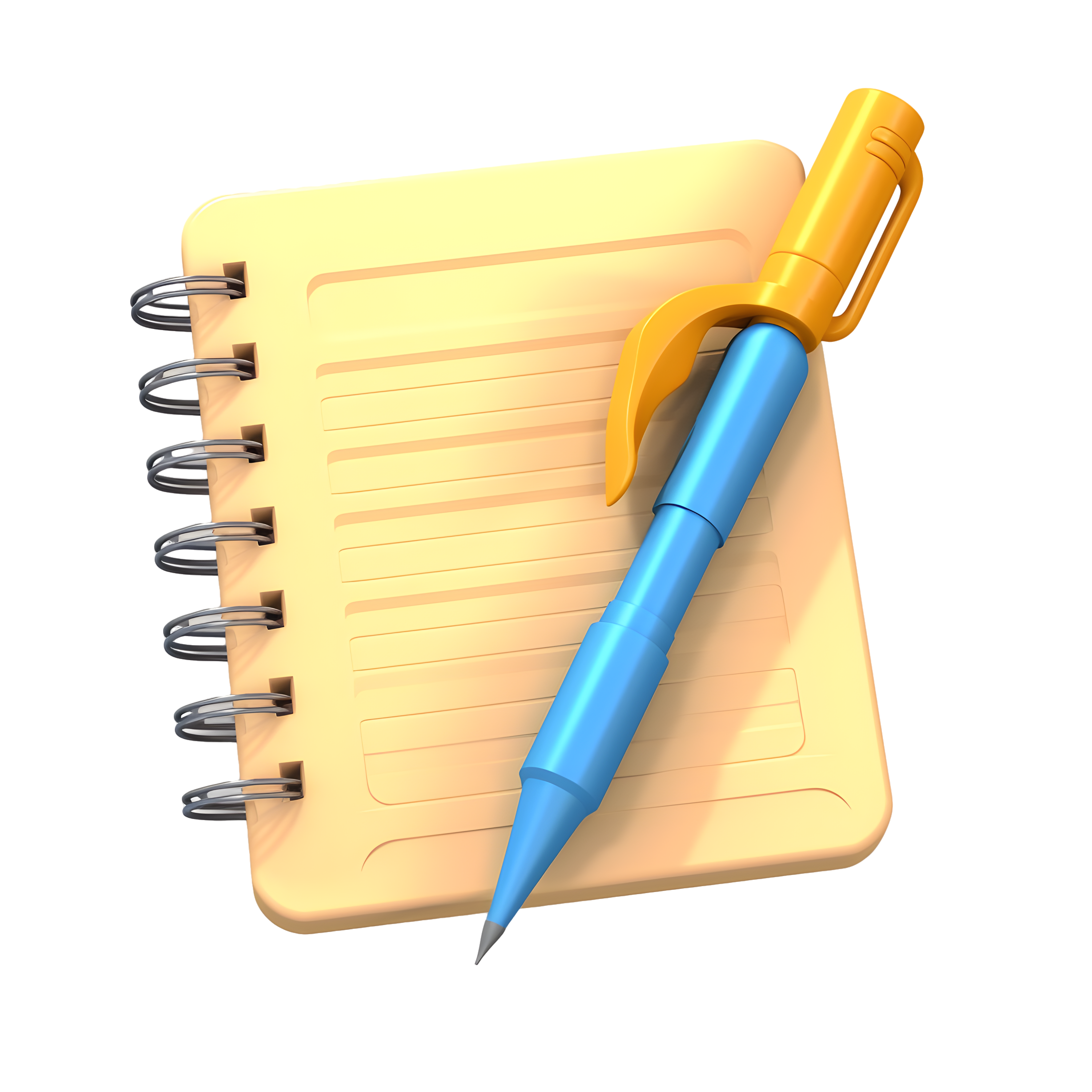 Creative design commercial materials: colored notepads and pens