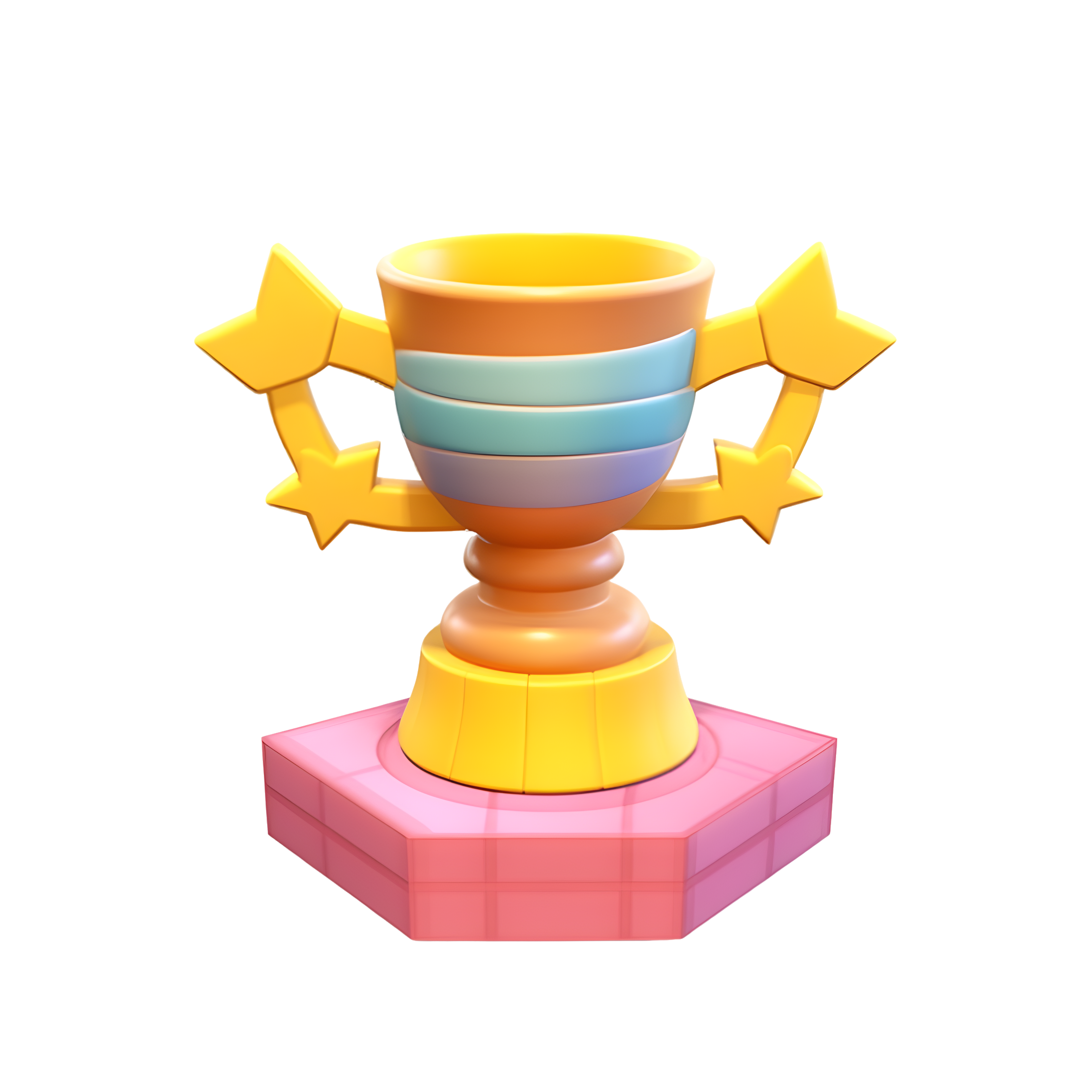 Yellow trophy star pattern material