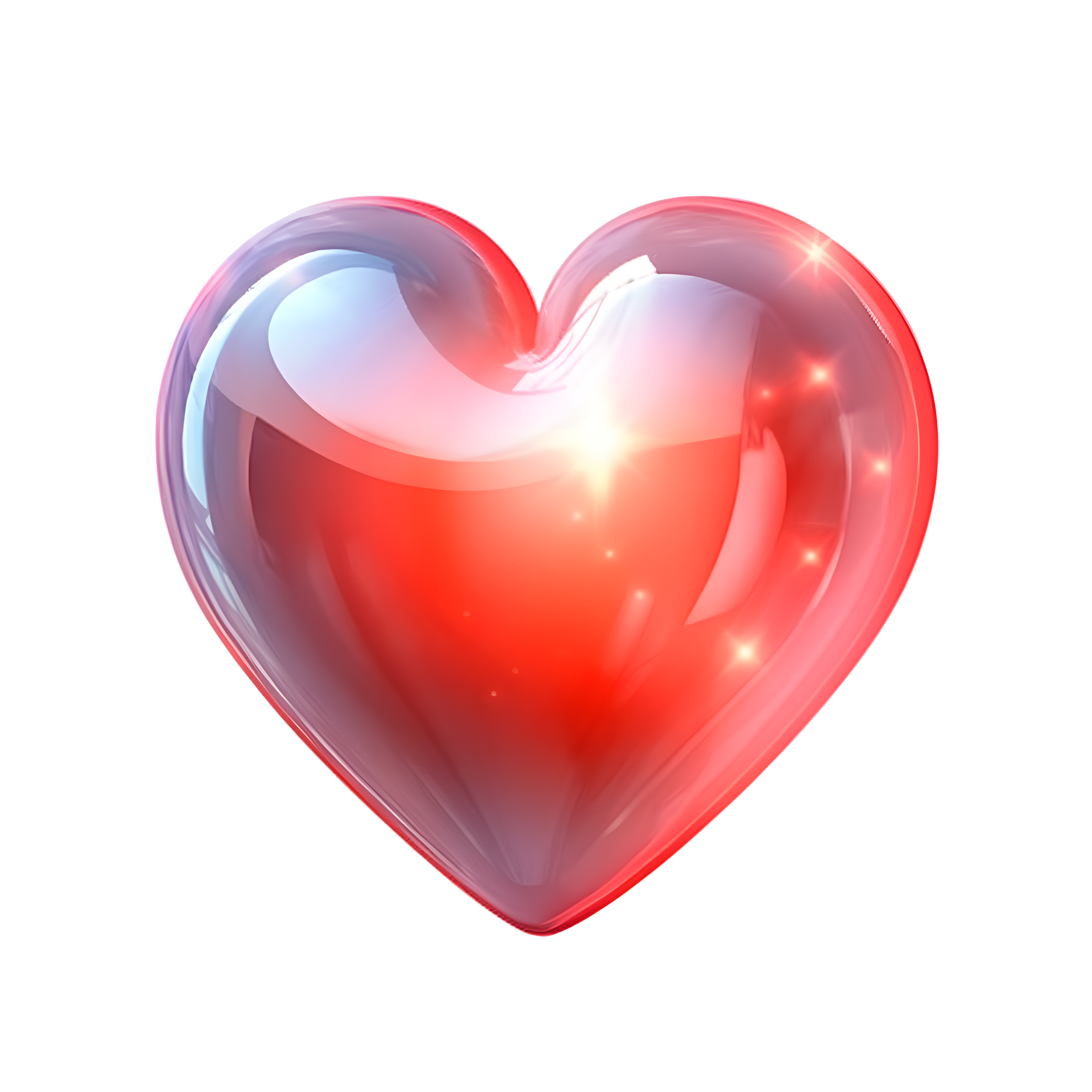 Qiu Shengxian style transparent heart-shaped PNG image material