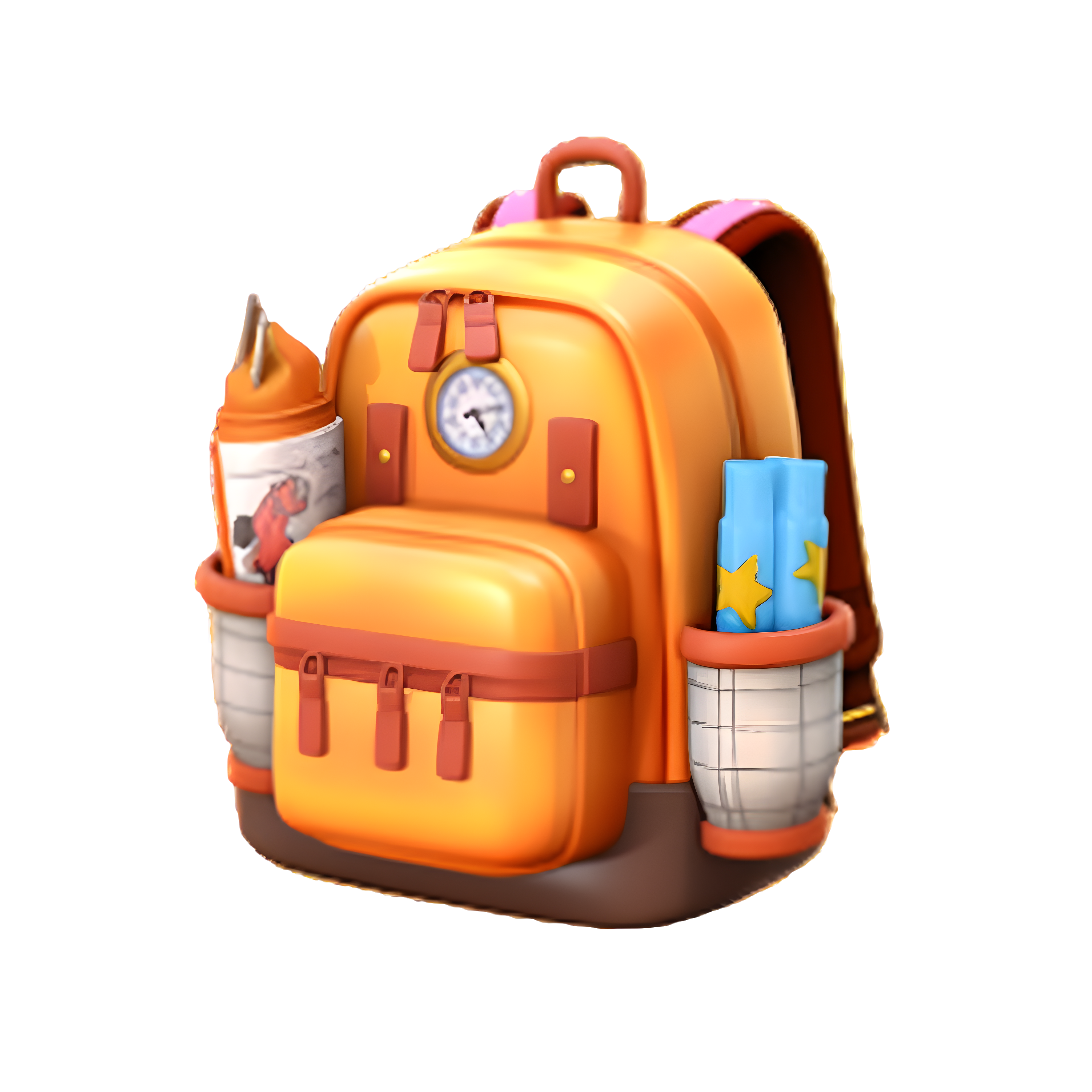Oil painting style badge backpack PNG icon