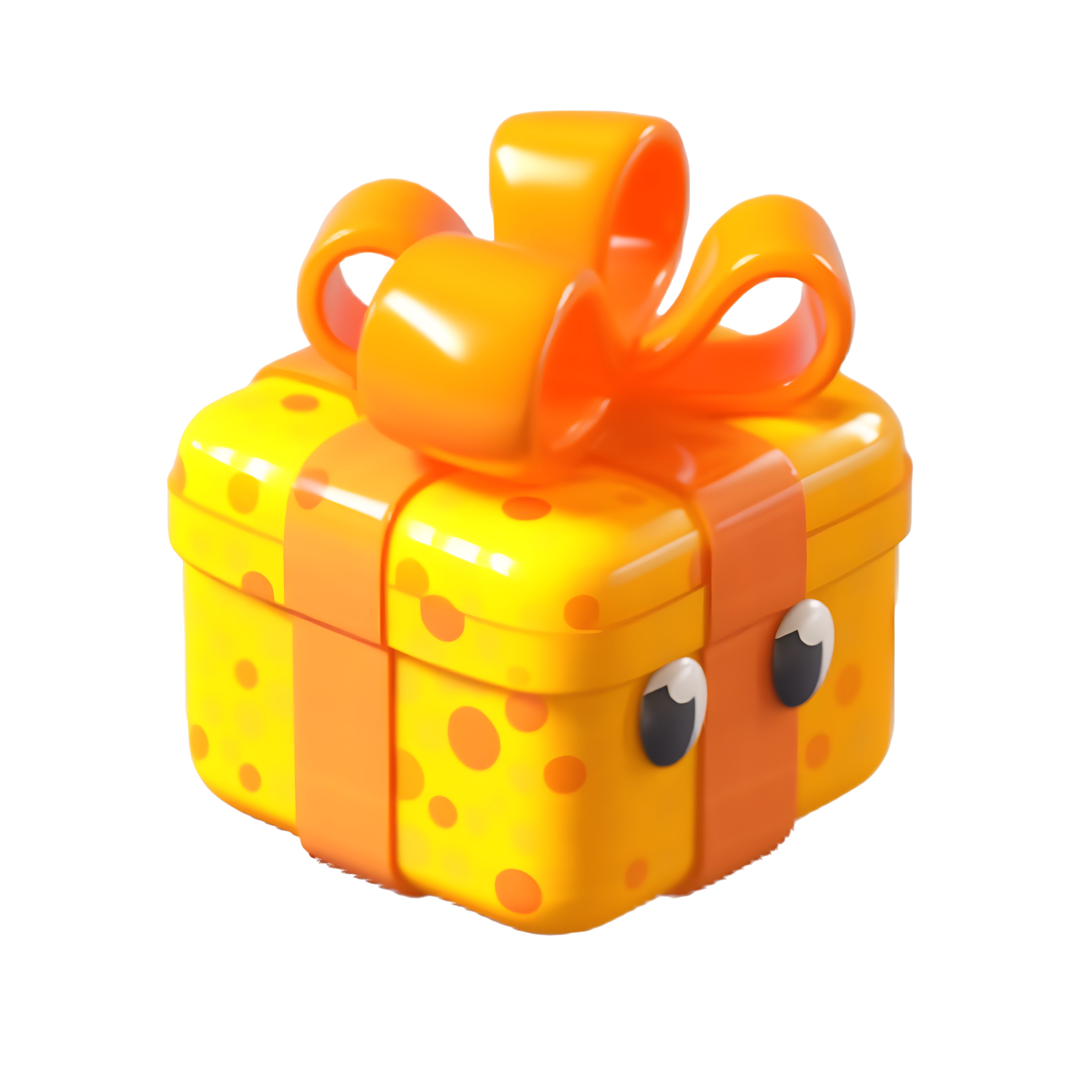 Cute toy sculpture style pineapple yellow and orange gift box material