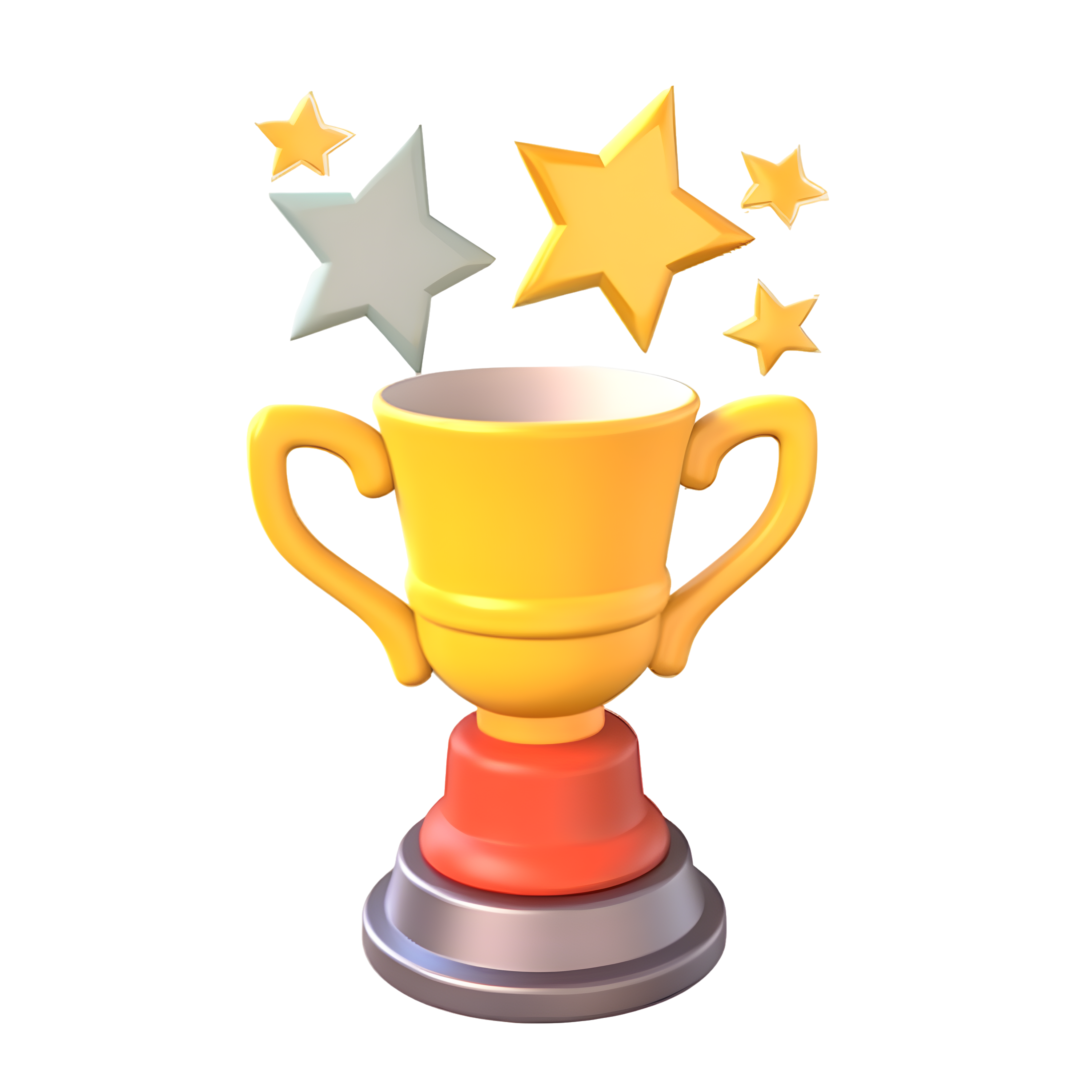 Yellow trophy star pattern PNG material