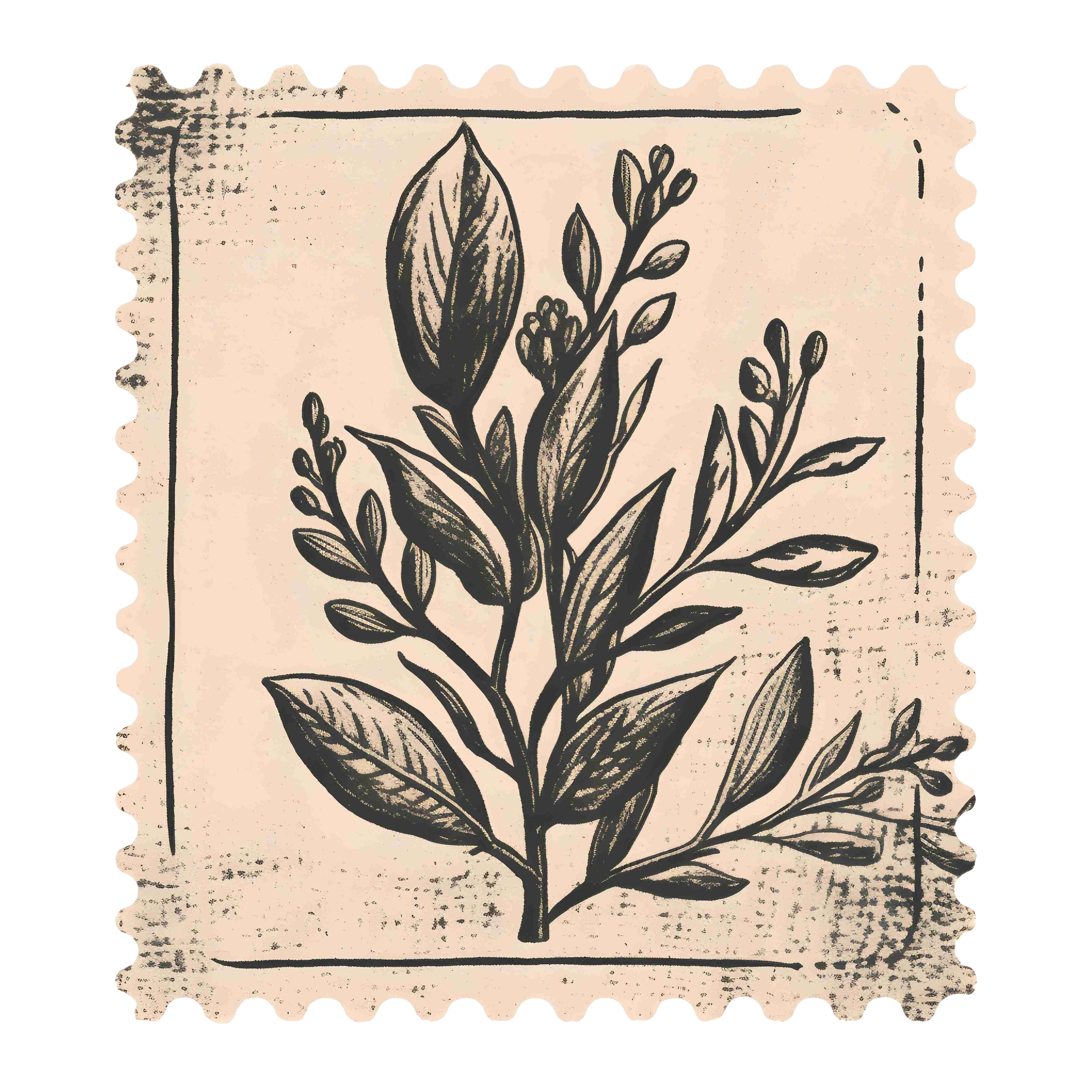 Retro pattern stamp illustration