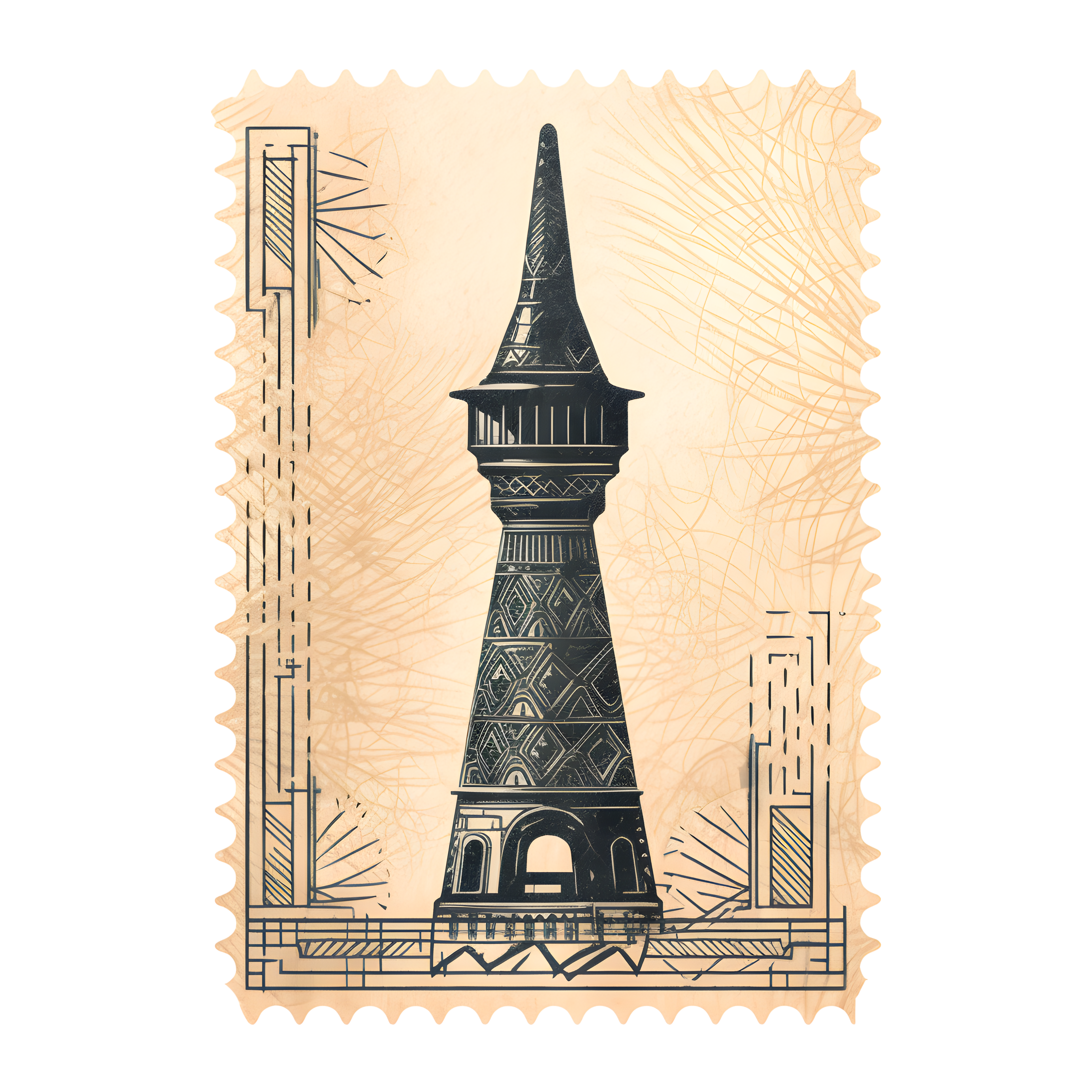Retro pattern stamp material