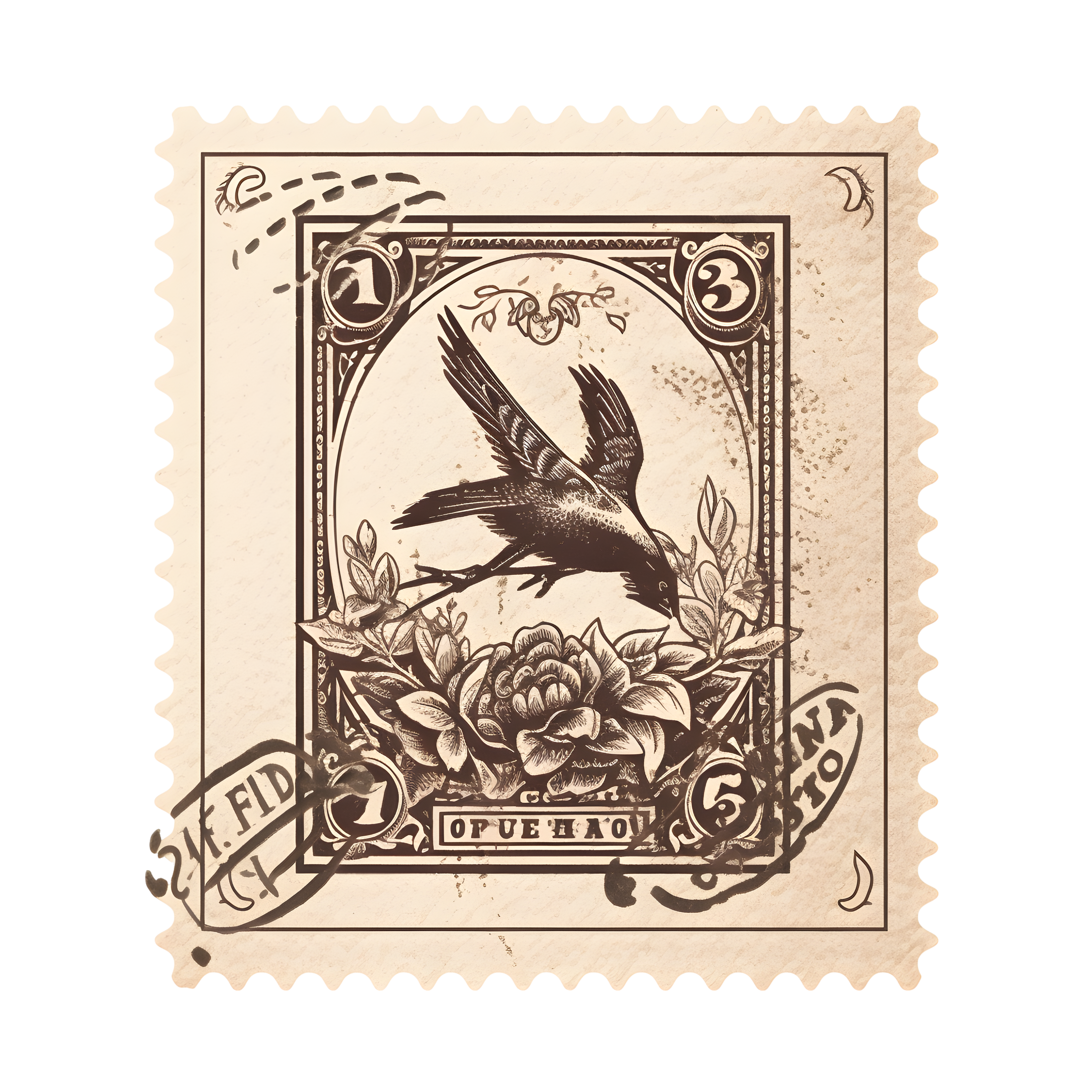 Bird graphic stamp material