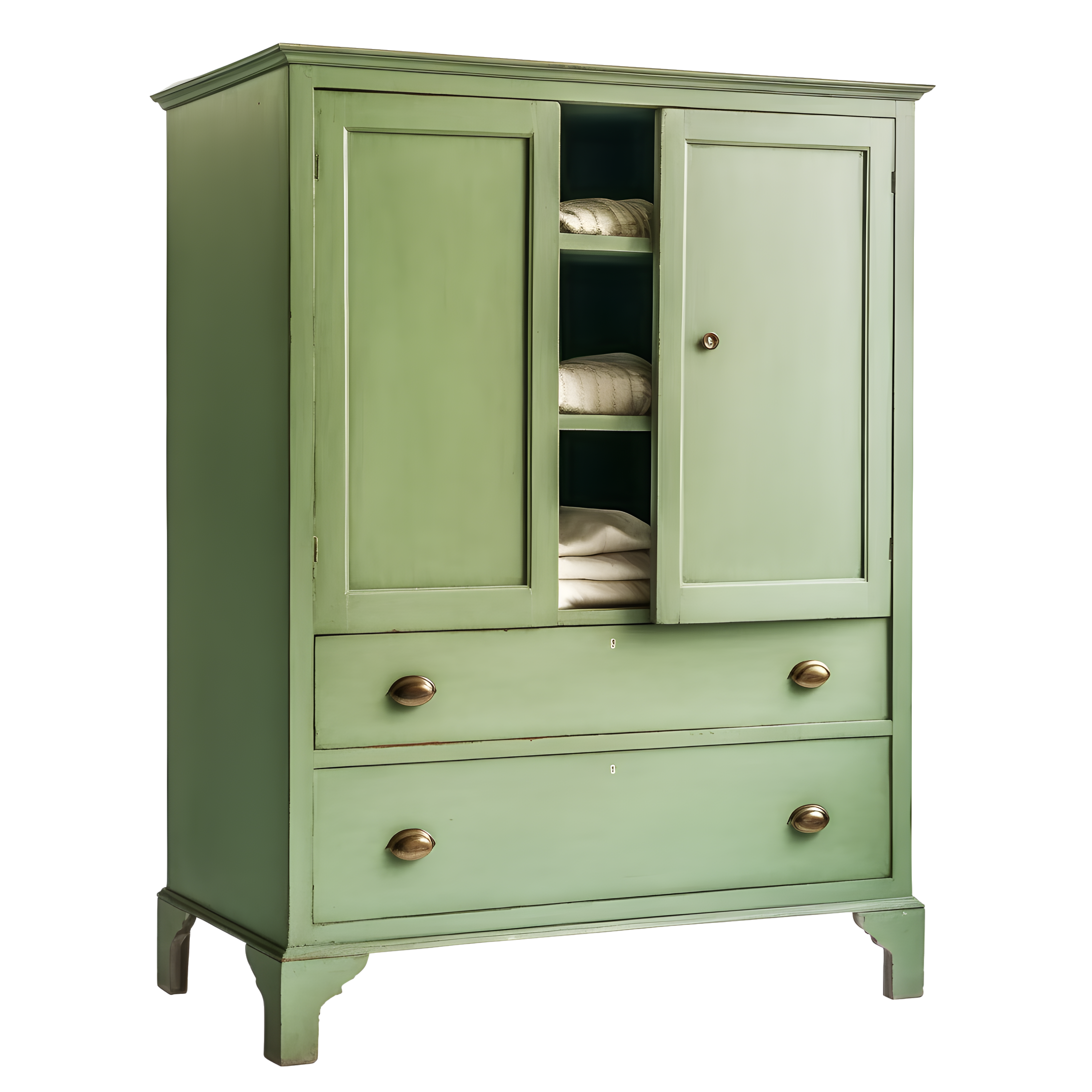 Green Retro Wardrobe Material