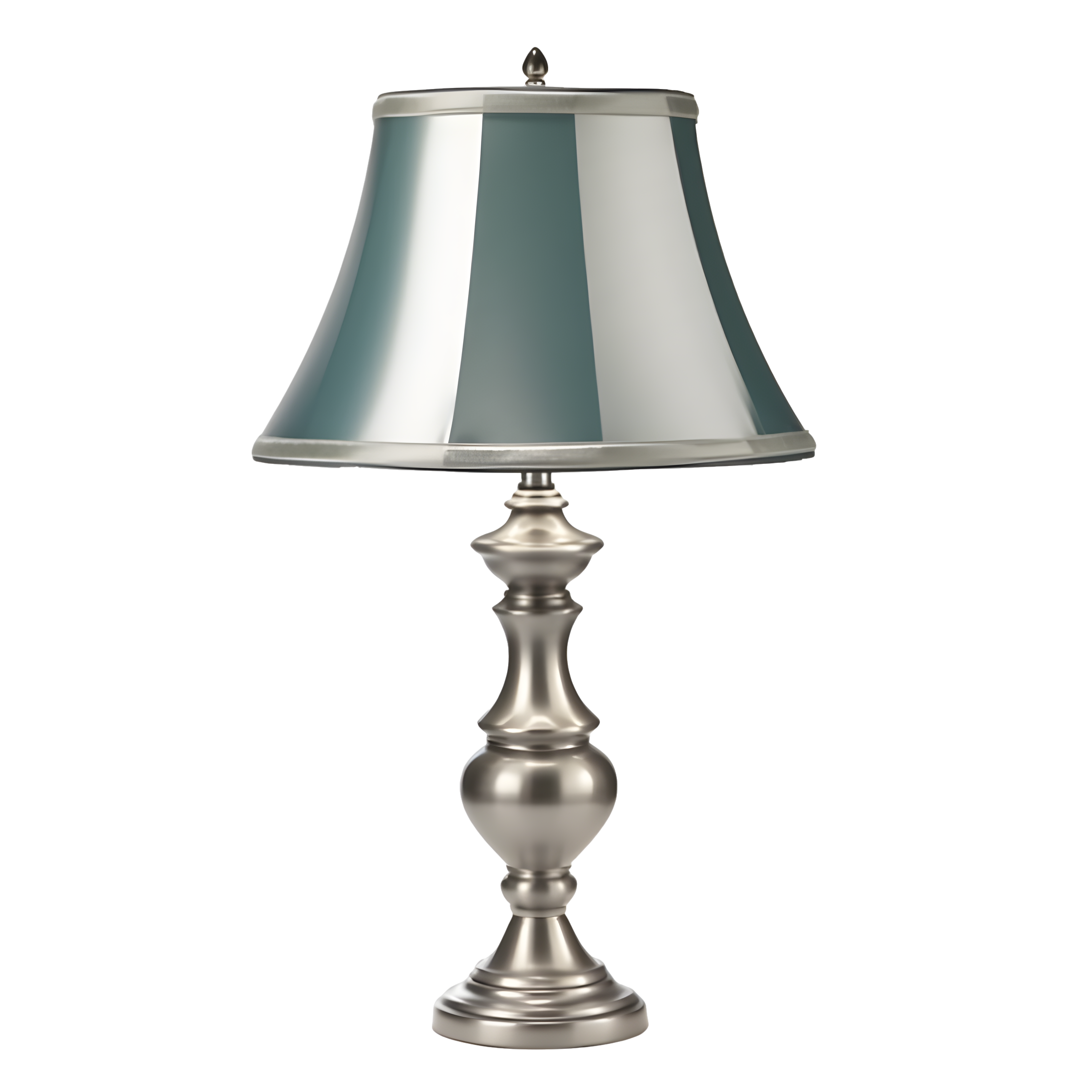 High-definition creative design for commercial use of white background colored lampshade silver table lamp material