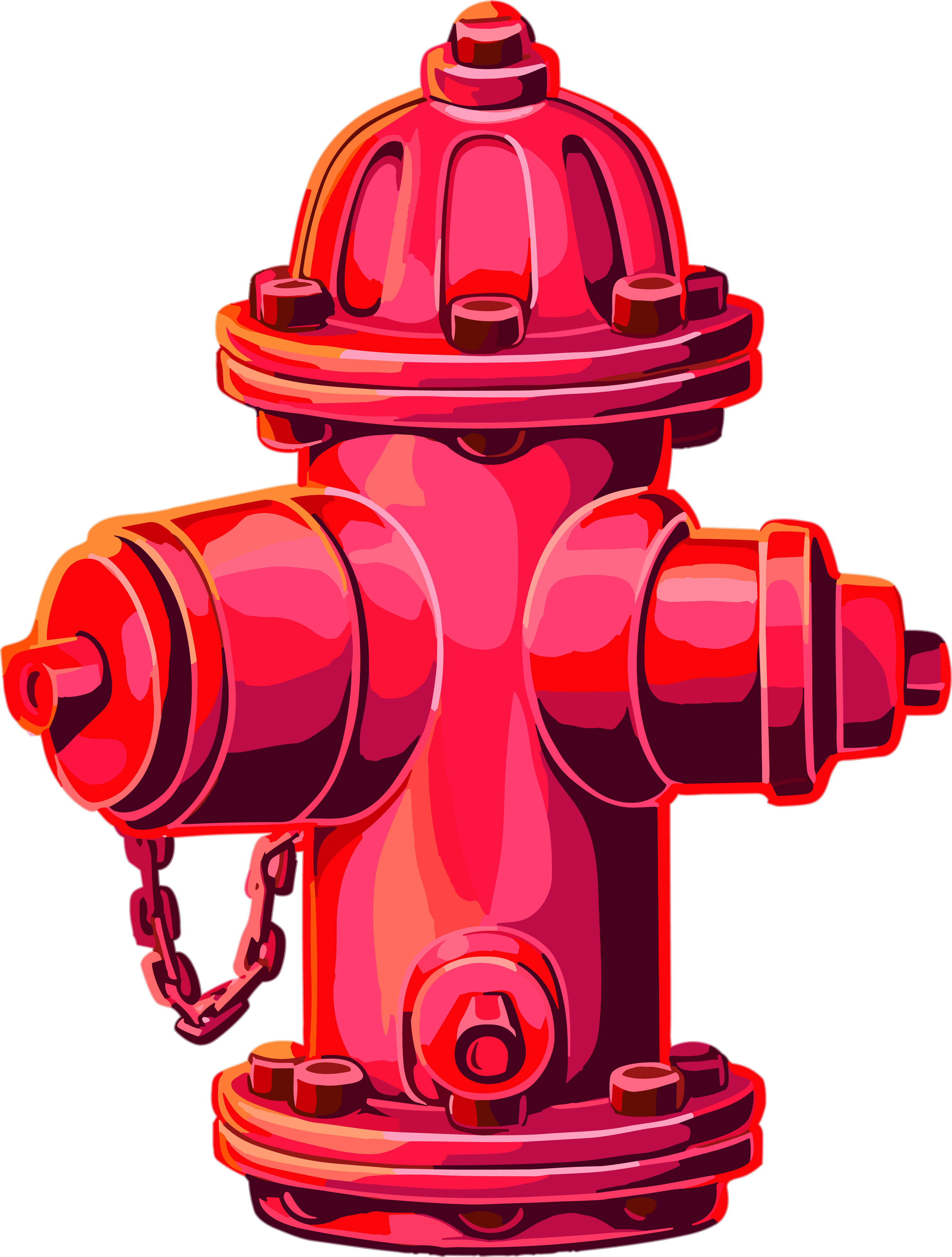 Commercially usable red fire hydrant illustration