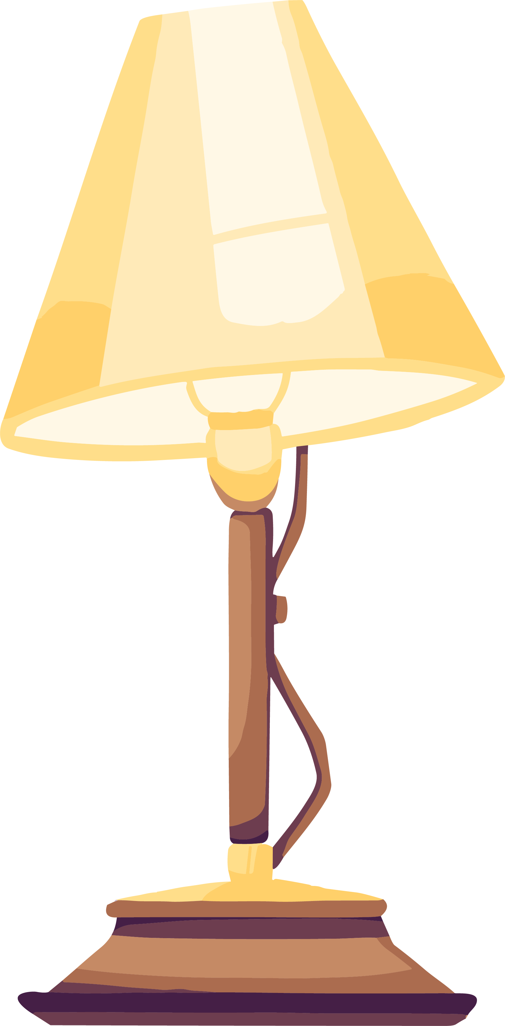 Illustration design elements of a flat style table lamp